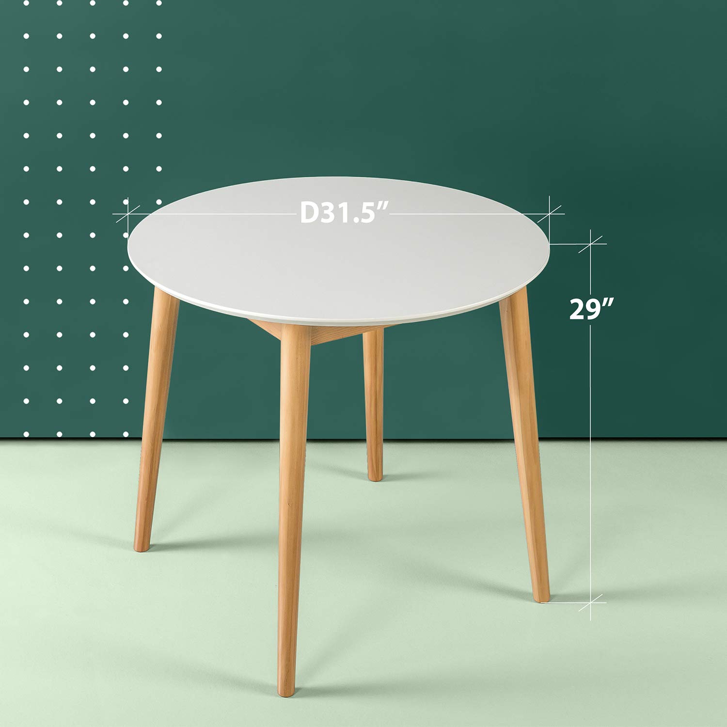 ZINUS Lloyd 32 Inch Solid Wood Dining Table - Modern Kitchen Table for Small Spaces | Easy Assembly | Perfect for Breakfast Nook, Apartment Dining & Kitchen Island Use