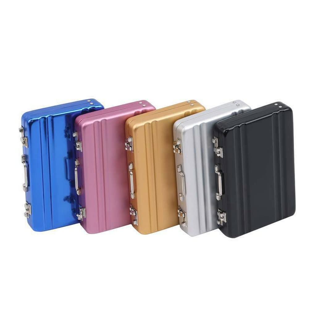 Mini Suitcase-Shaped Business Card Holder - Portable Name Card Case for Professionals, Travel & Office Use