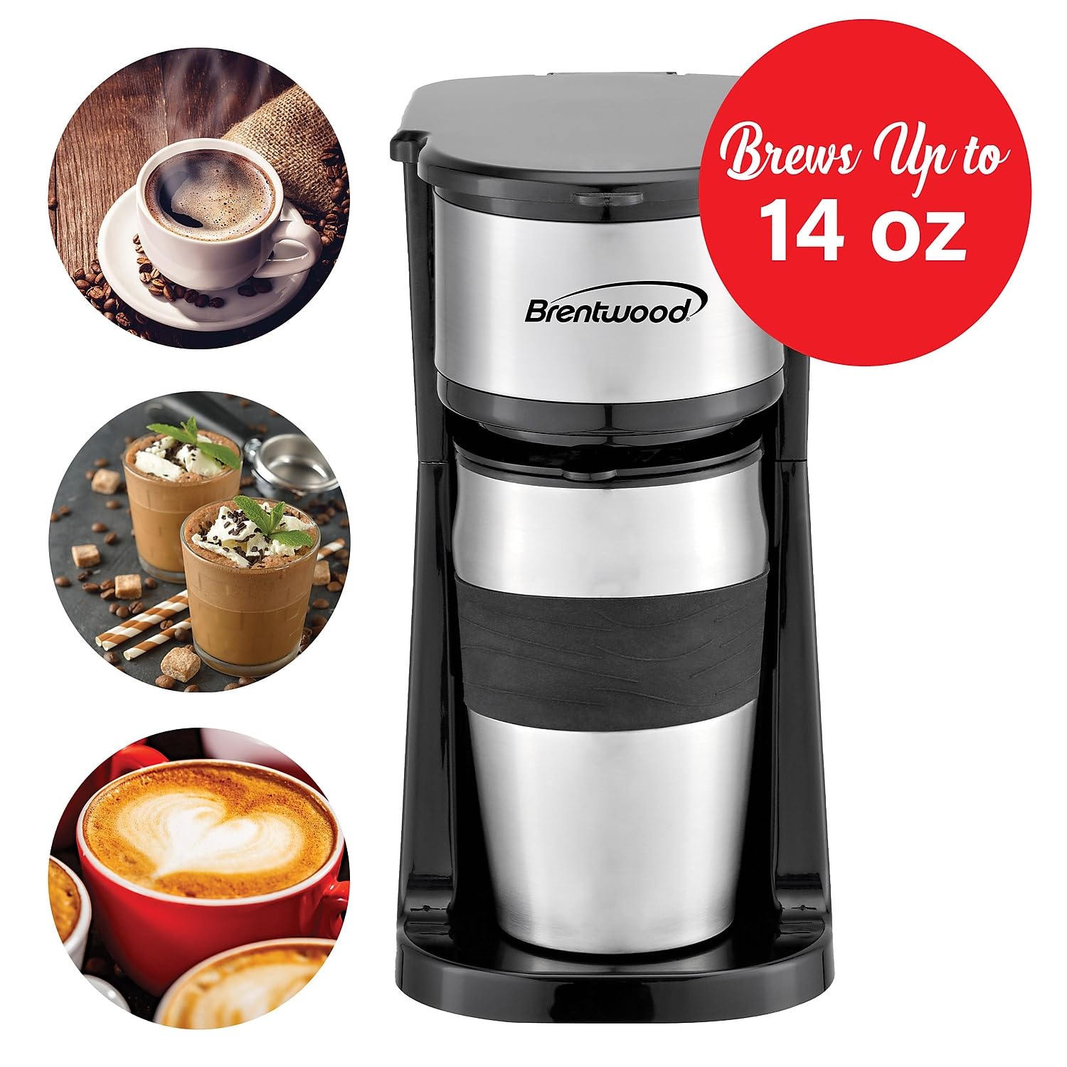 Brentwood TS-113BK 12-Cup Programmable Coffee Maker with Auto Shut-Off - Black - Perfect for Home, Office, and Dorm Use