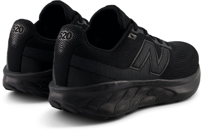 New Balance Men's 520 V9 Triple Black Running Shoes - Wide Width 2E - Lightweight Comfort for Jogging, Gym & Everyday Wear