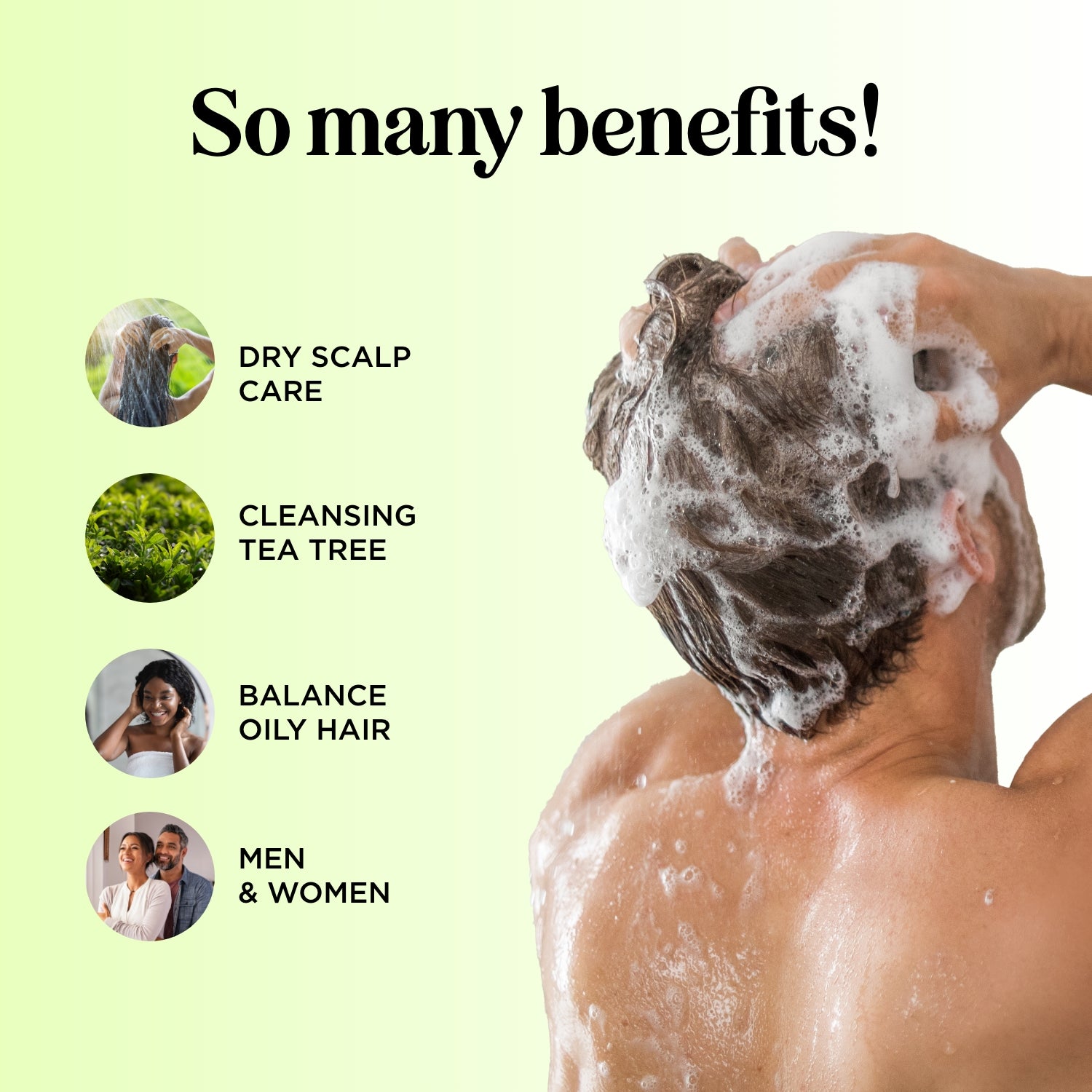 Best Tea Tree Shampoo for Dandruff & Scalp Care - Natural Anti-Itch & Moisturizing Hair Treatment - Perfect for Dry Scalp & Oily Hair at Home or Salon Use