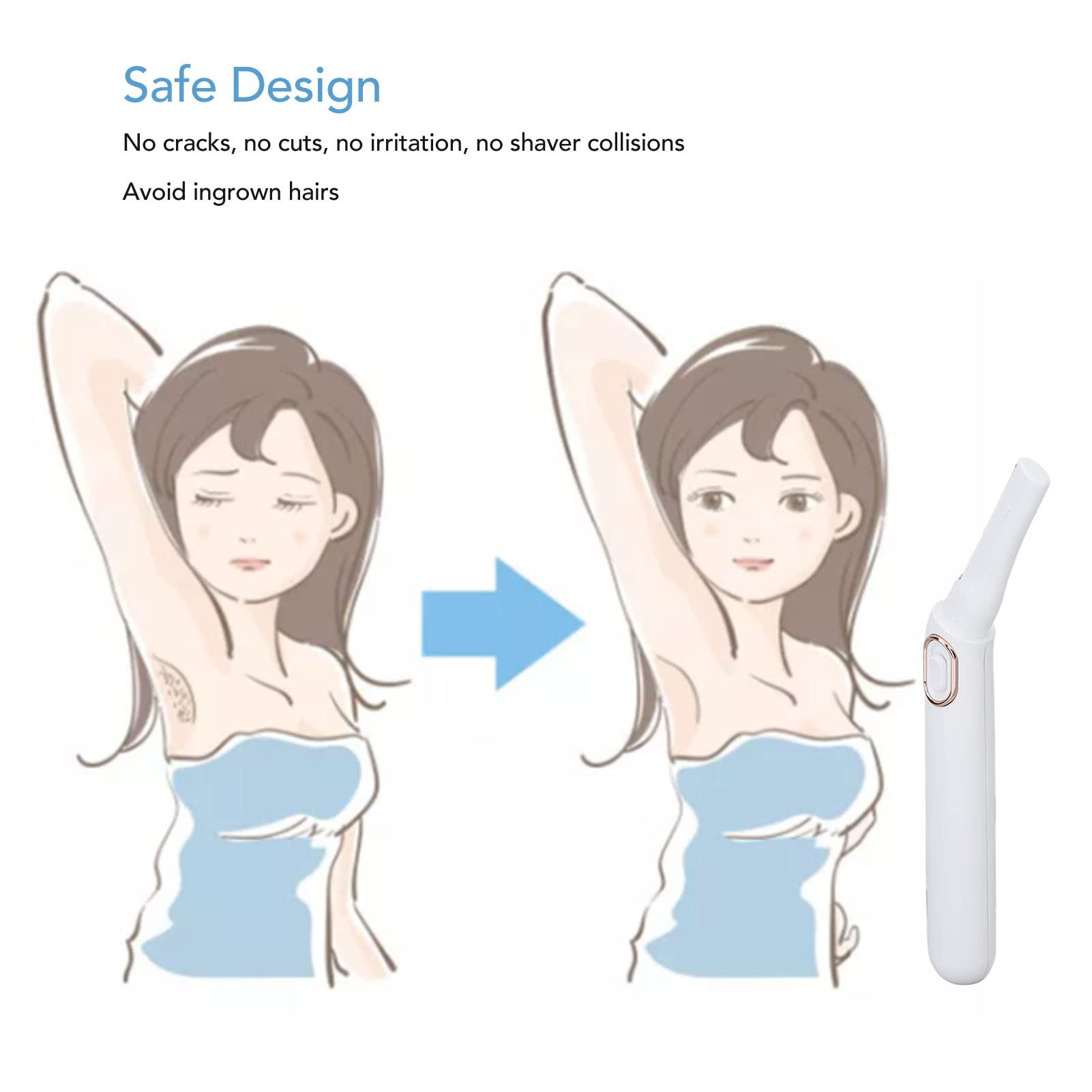 Electric Bikini Shaver for Women with LED Light - Rechargeable Body Hair Trimmer & Epilator for Smooth Skin - Eyebrow & Bikini Line Hair Removal Tool - Perfect for Travel, Gym & Home Use