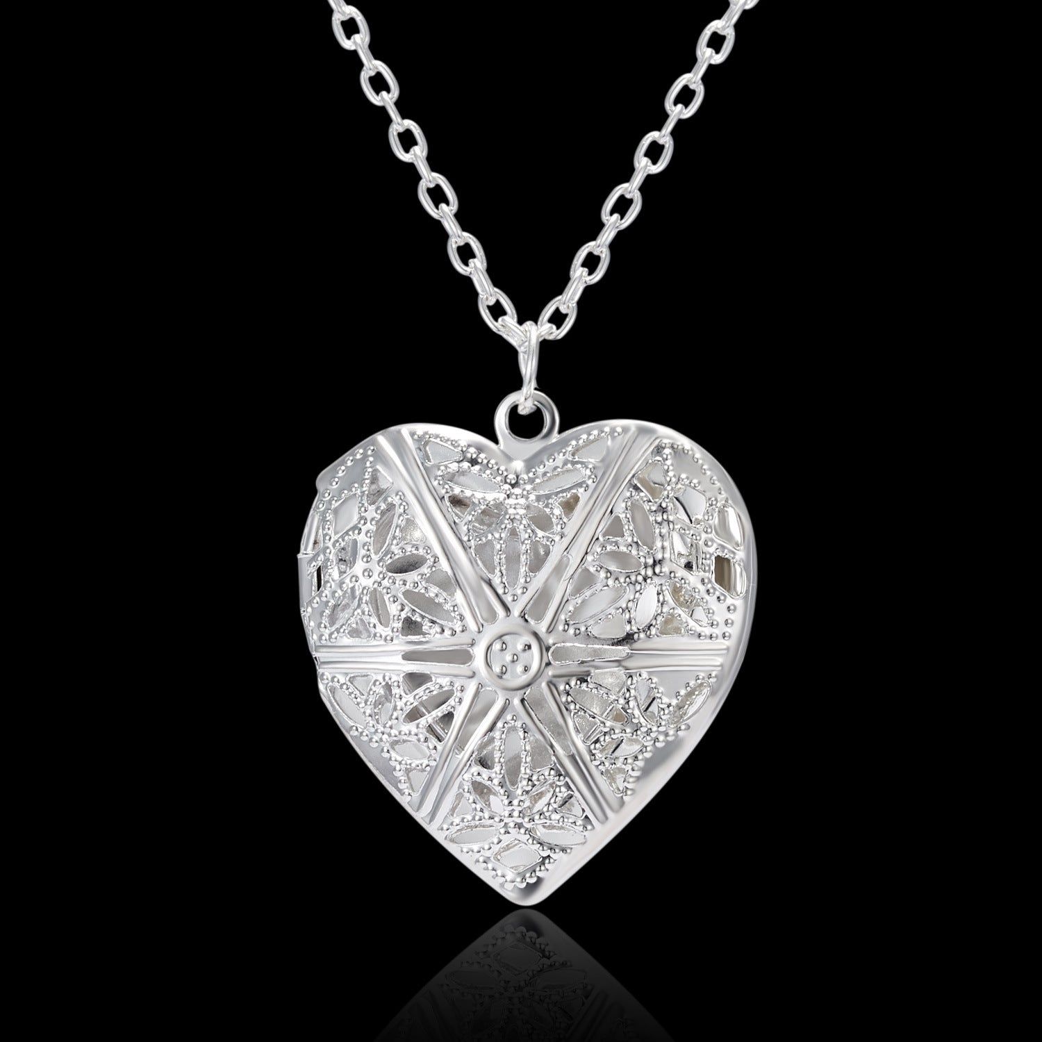 Personalized Heart Photo Pendant Necklace for Women - Custom Engraved Love Jewelry - Valentine's Day Gift for Her - Perfect for Anniversaries, Romantic Dates & Family Keepsakes