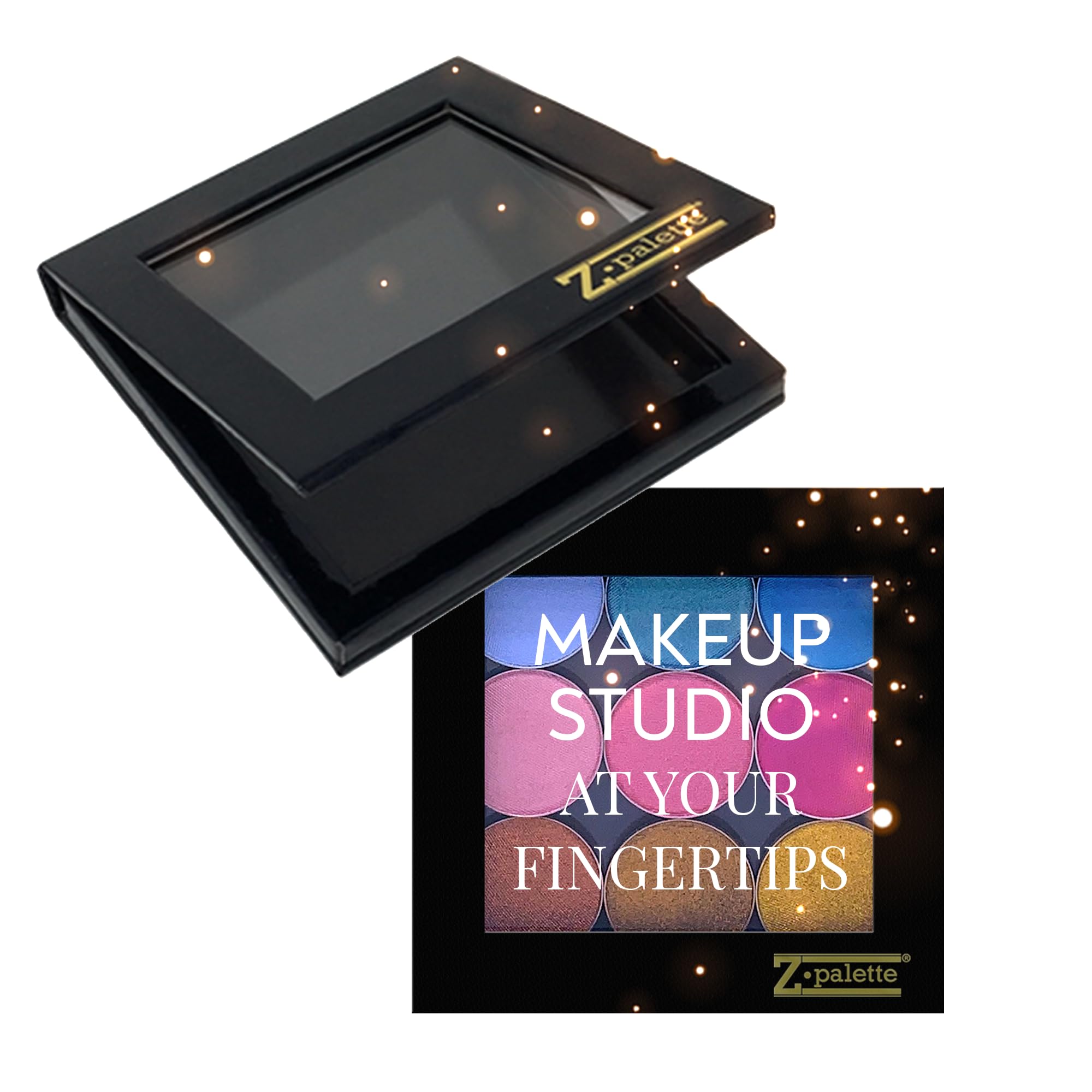 Small Magnetic Makeup Palette - Empty Universal Magnetic Eyeshadow Palette with Clear Window | Customizable Beauty Organizer for Eyeshadows & Powders | Perfect for Travel & Professional Makeup Artists