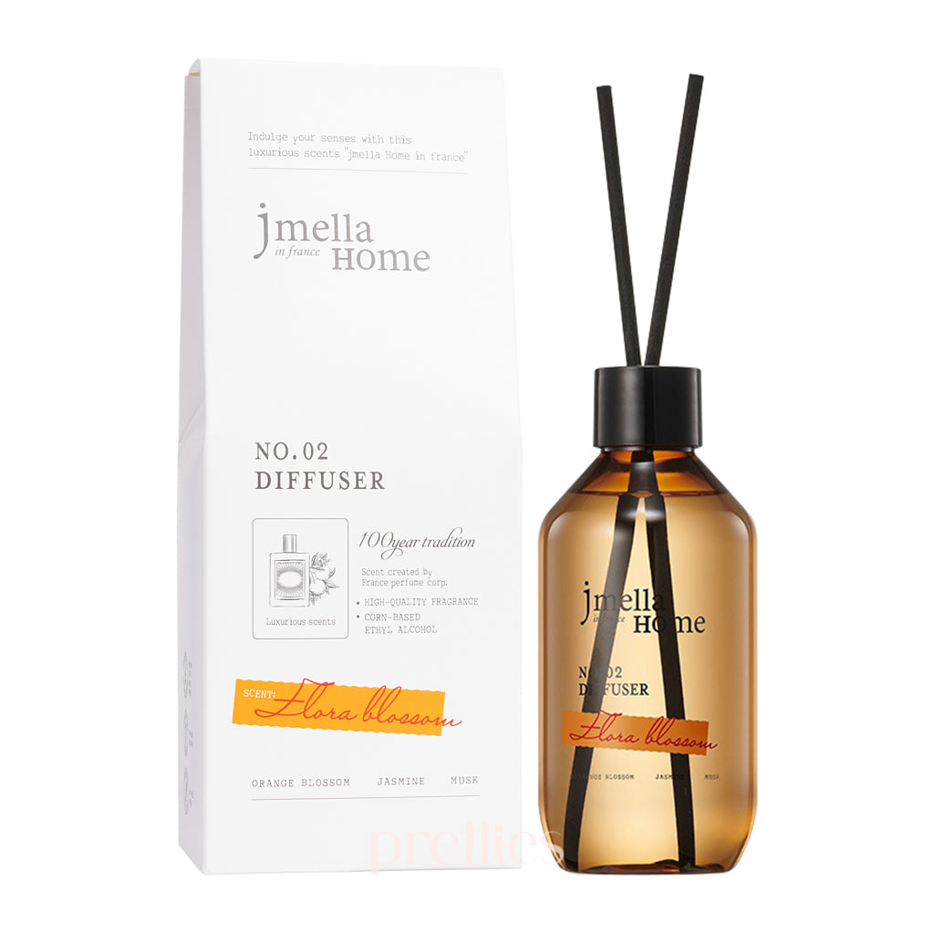 Jmella Home France Fragrance Diffuser - Flora Blossom Scent 180ml | Long-Lasting Aromatherapy for Living Room, Bedroom & Office