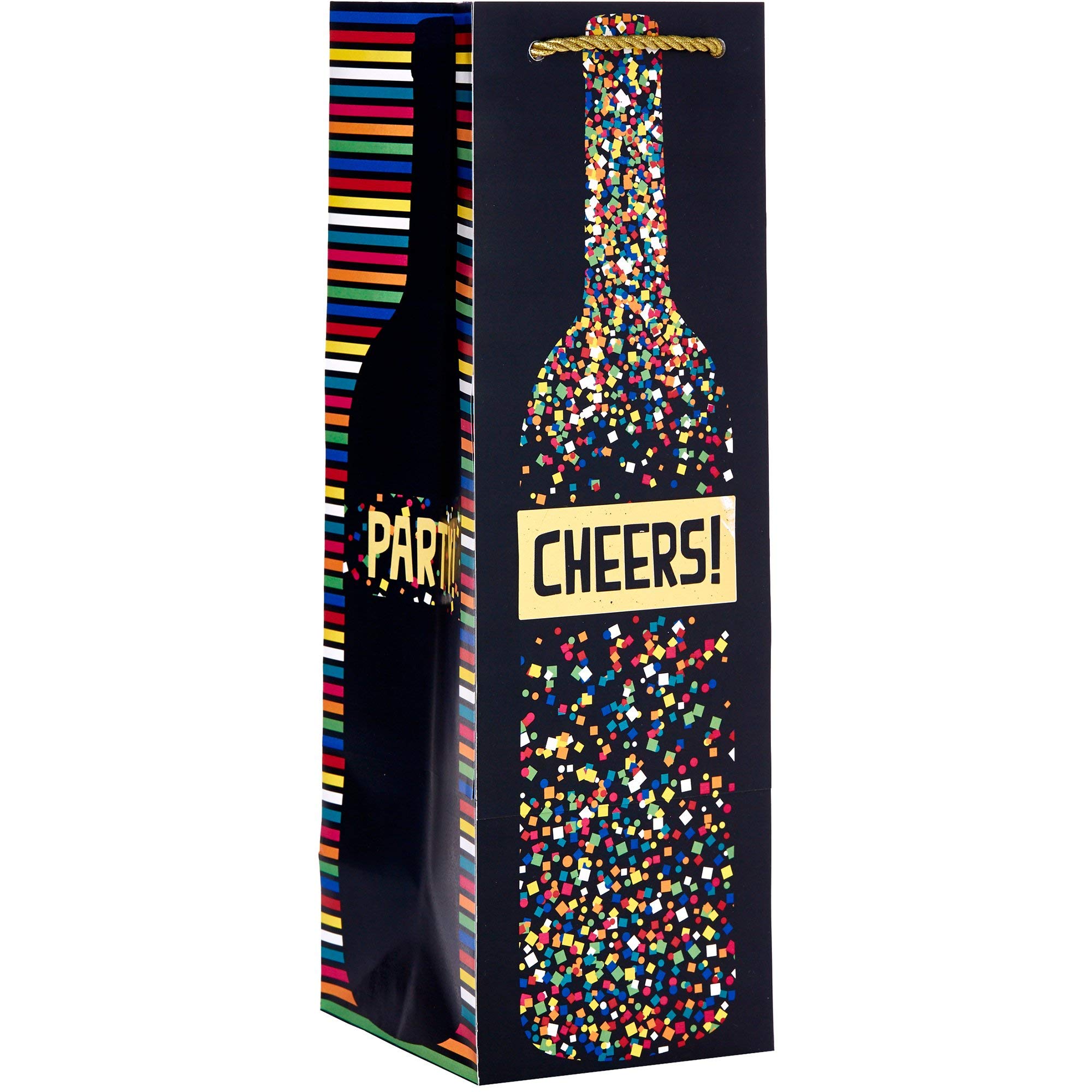 Jillson Roberts 12-Piece Wine Bottle Gift Bags with Party Poppers - Elegant Party Favors for Weddings, Birthdays & Holiday Celebrations