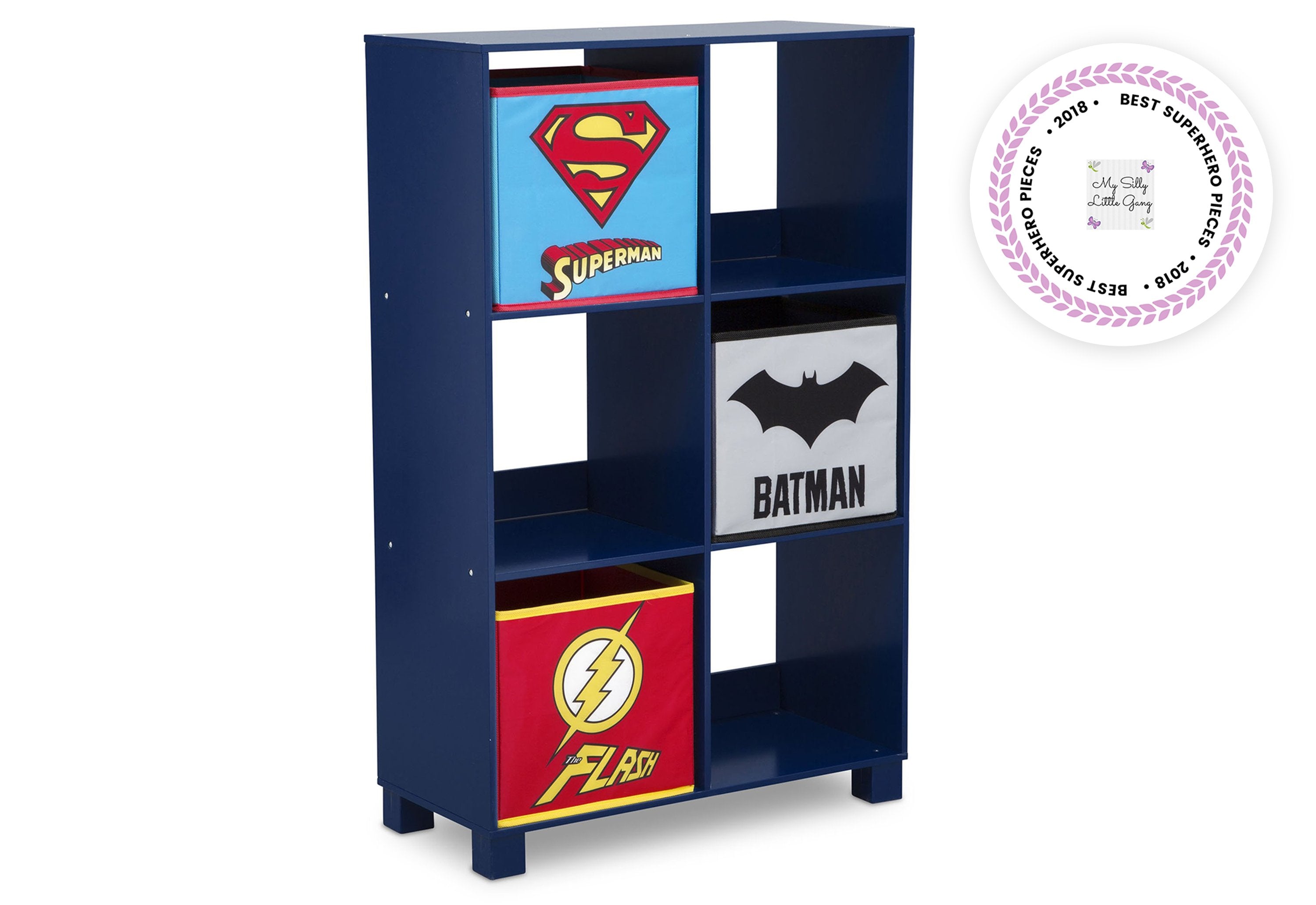Justice League Superhero Kids Storage Organizer - Perfect for Toy Storage, Books, and School Supplies in Bedroom or Playroom