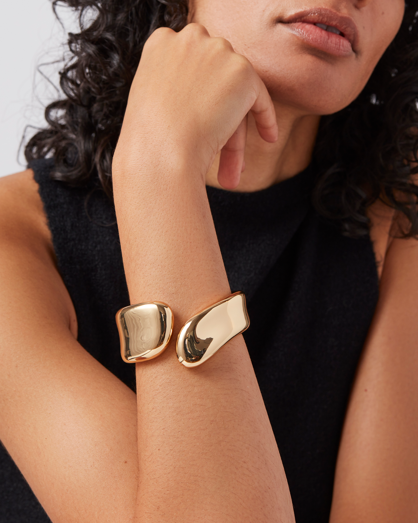 Solene Gold Cuff Bracelet - Elegant & Stylish Jewelry for Women, Perfect for Parties, Weddings & Everyday Wear
