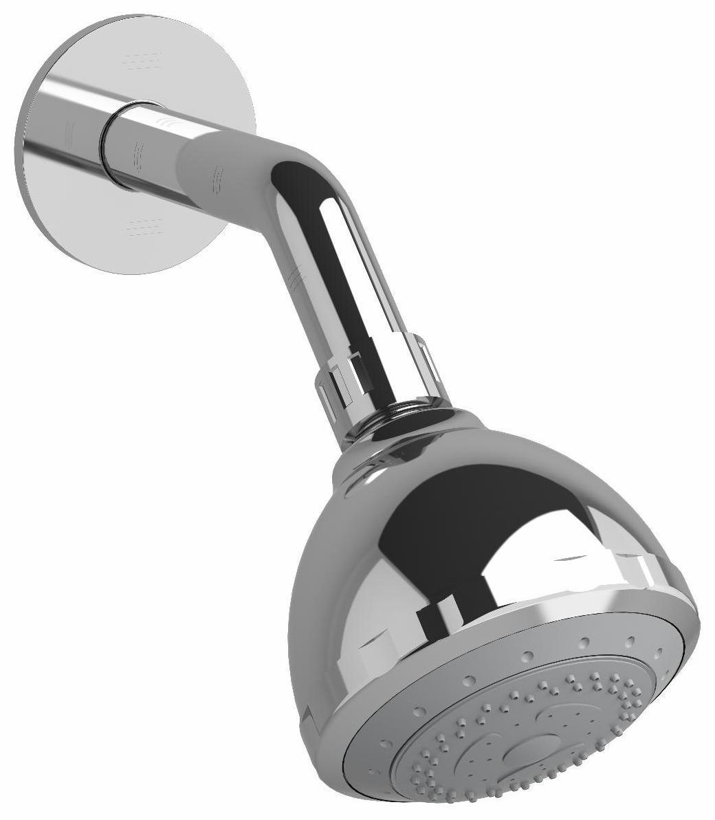 High-Pressure 3-Function Round Shower Head with Adjustable Arm - Chrome Finish 308C RIOBEL for Spa-Like Bathroom Experience