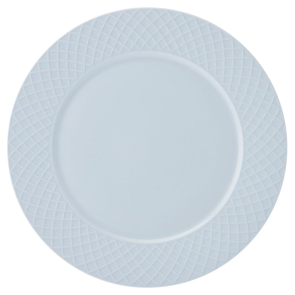 Trellis Misty Blue 12-Piece Dinnerware Set - Service for 4 - Elegant Porcelain Plates, Bowls & Mugs - Perfect for Family Dinners, Dinner Parties & Holiday Entertaining