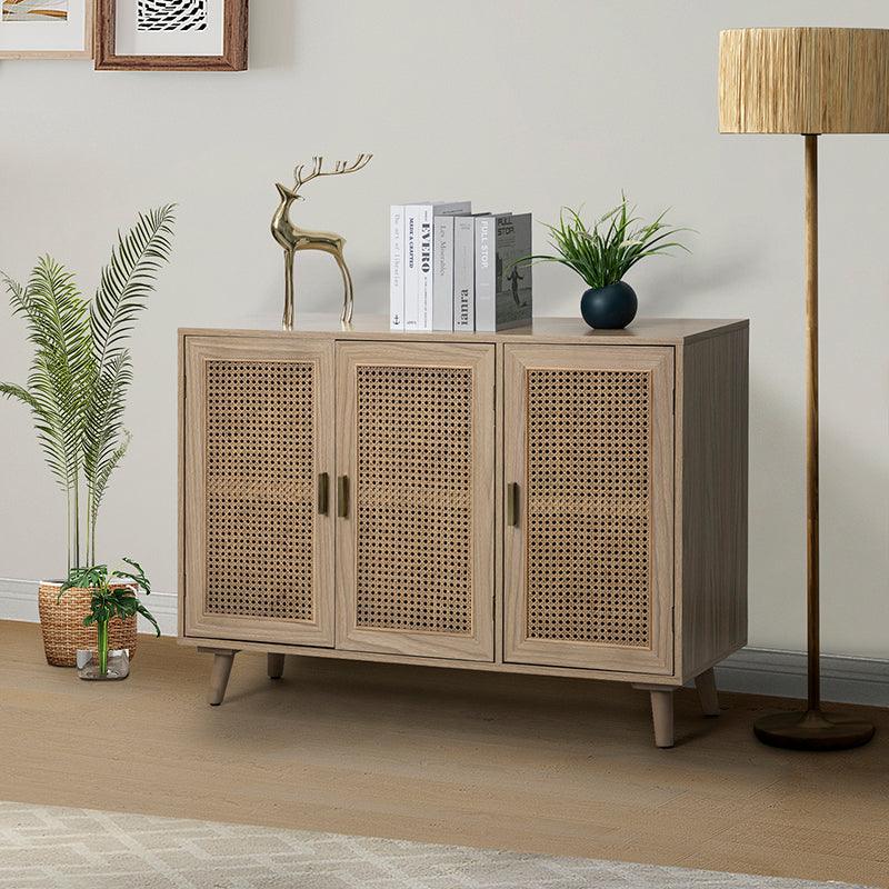 Dario 3-Door Accent Cabinet - Stylish Storage Solution for Living Room, Bedroom & Entryway | Solid Wood Furniture for Home Decor