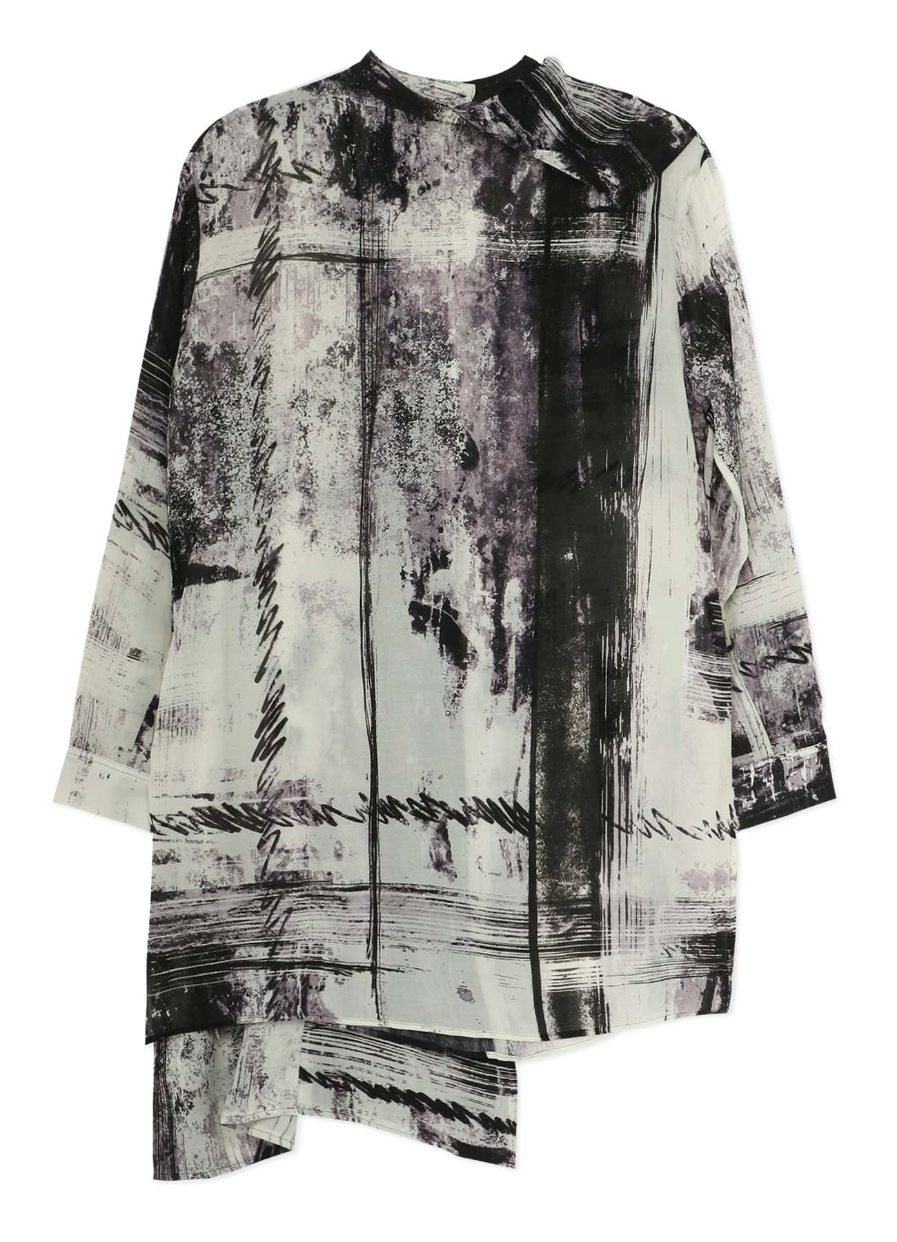 CU/LAWN Blurred Check Back Tie Blouse - Stylish Women's Fashion Top for Casual Outings & Office Wear