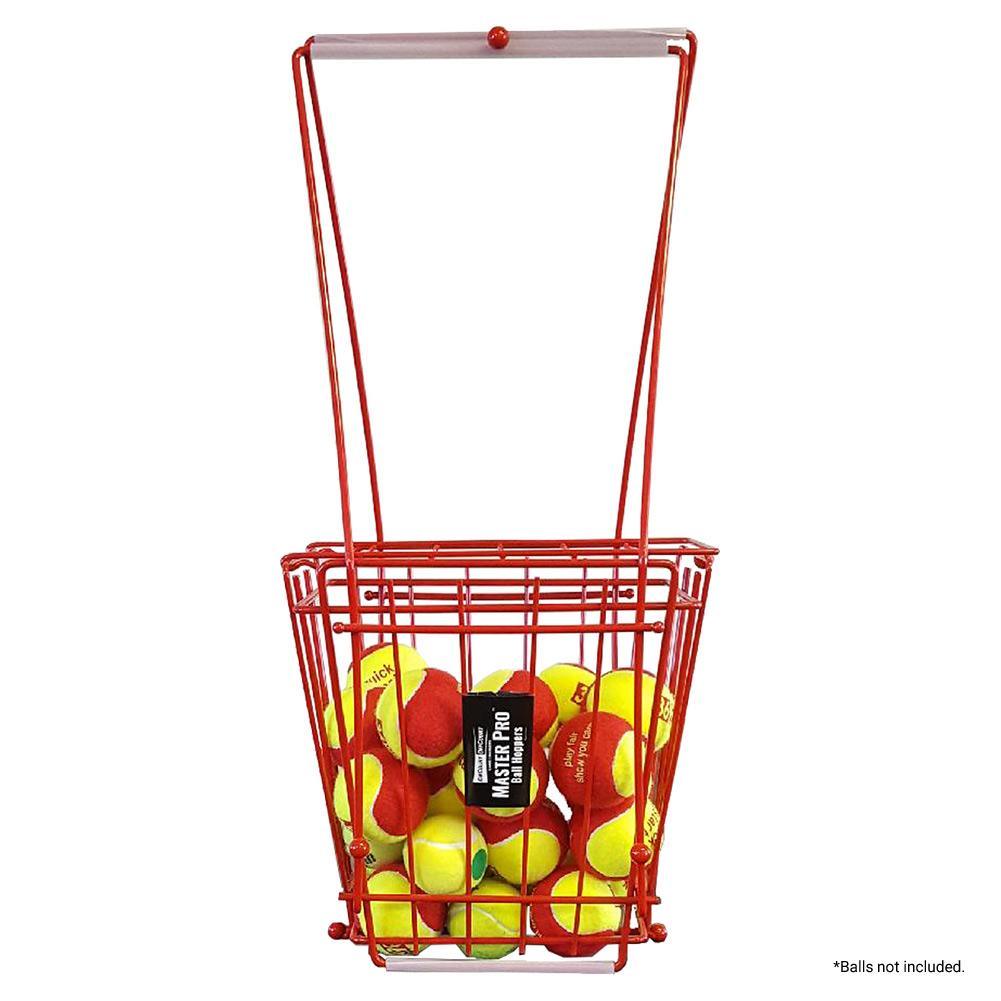 MasterPro 50 Ball Hopper - Portable Tennis Ball Collector & Storage Container for Practice Sessions, Coaching, and Court Maintenance