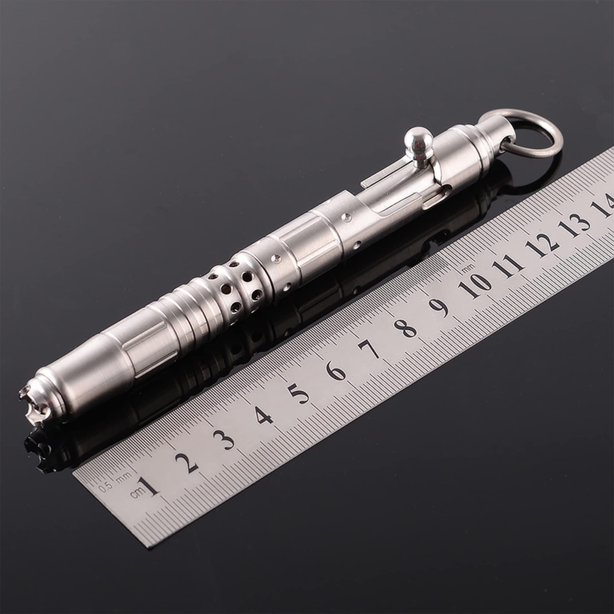 Titanium Alloy Bolt Action Tactical Pen - EDC Pocket Survival Gear, Self Defense Tool & Writing Pen (5.5 Inch) for Outdoor Adventures, Emergency Rescue & Everyday Carry
