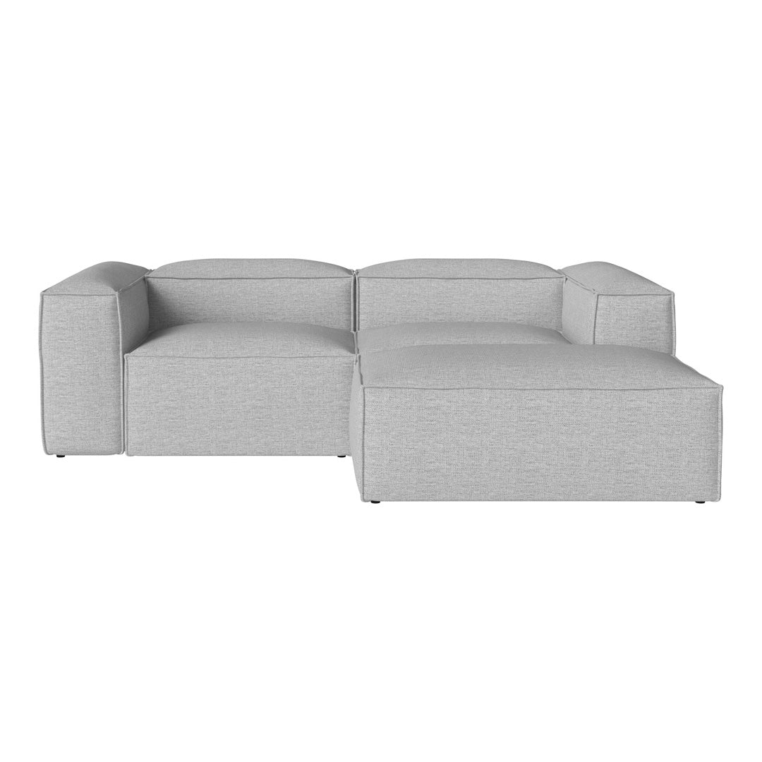 Cosima 2-Seater Small Sofa with Pouf - Compact Loveseat for Small Living Rooms, Apartments & Cozy Spaces