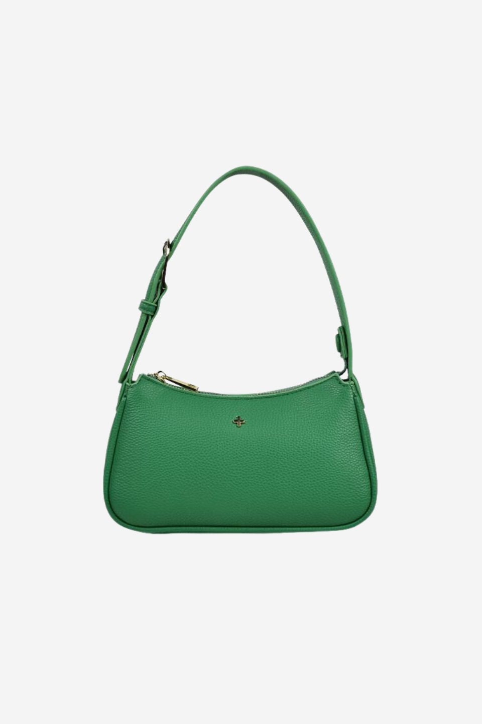 Gabi Green Vegan Leather Shoulder Bag with Gold Hardware - Stylish & Eco-Friendly Crossbody Purse for Women, Perfect for Work, Travel & Everyday Use
