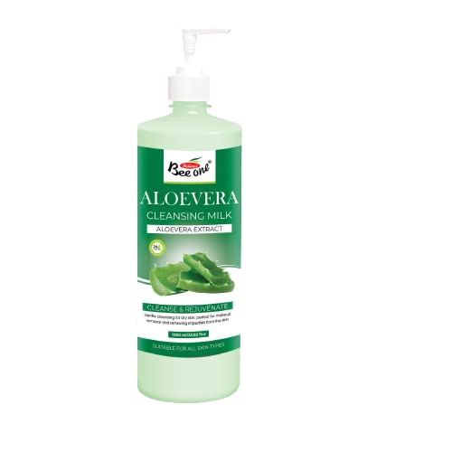 Beeone Aloe Vera Cleansing Milk - 500ml | Gentle Face Wash for Dry & Sensitive Skin | Hydrating & Soothing Facial Cleanser | Perfect for Daily Skincare Routine & Makeup Removal