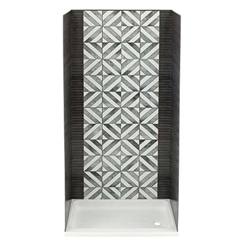 Dark Gray With Patterned Waterfall