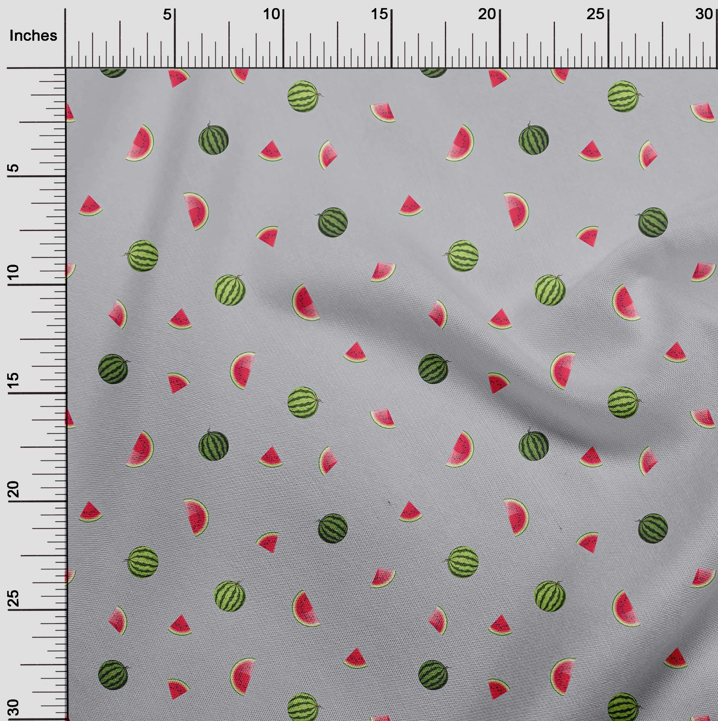 oneOone Viscose Jersey Fabric - Watermelon Fruit Print Decor Fabric - 60 Inch Wide - Soft & Breathable Material for DIY Clothing, Dresses, Home Decor & Craft Projects