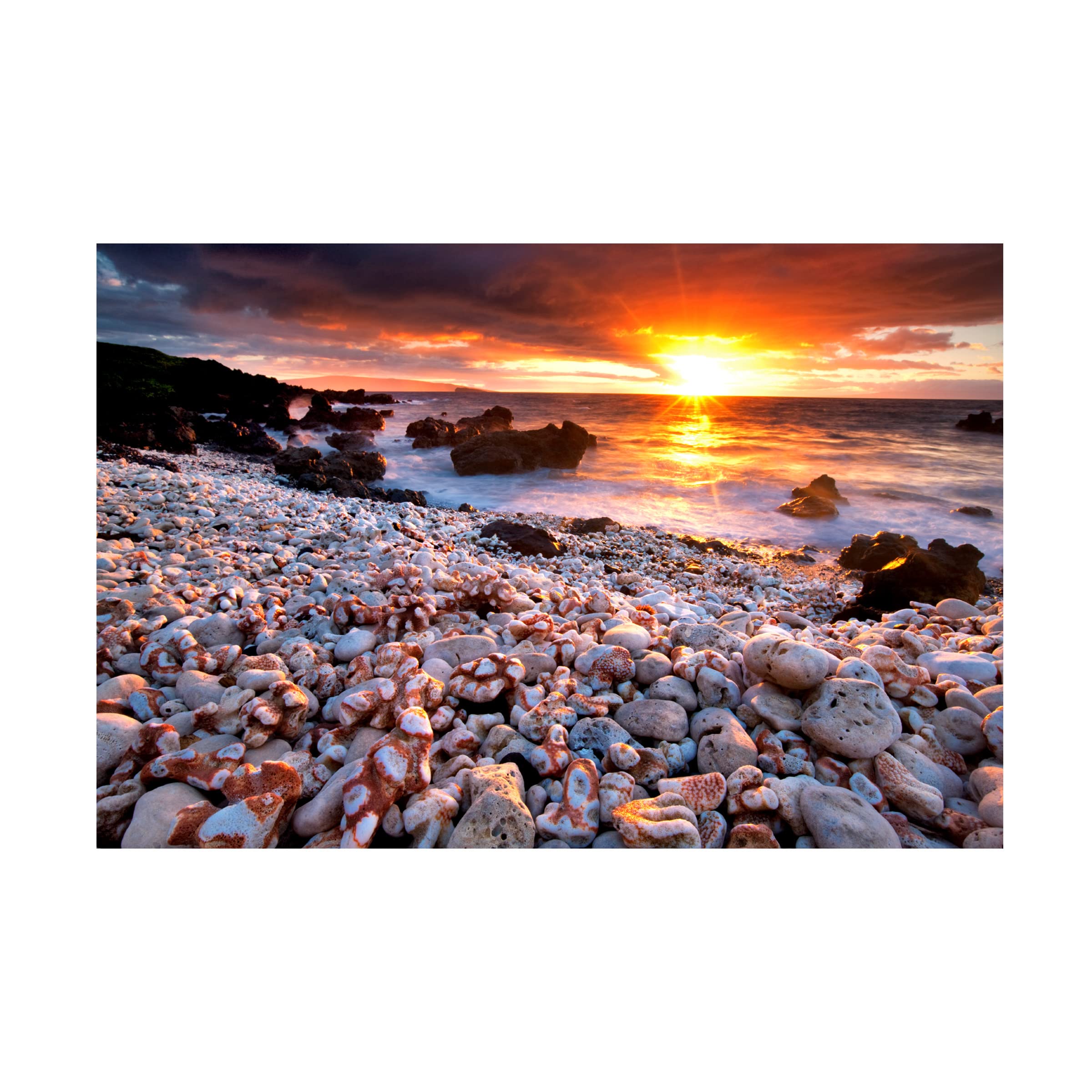 Dennis Frates 'Rocky Coast 8' Canvas Wall Art Print - Stunning Ocean Landscape Painting for Living Room, Bedroom & Office Decor