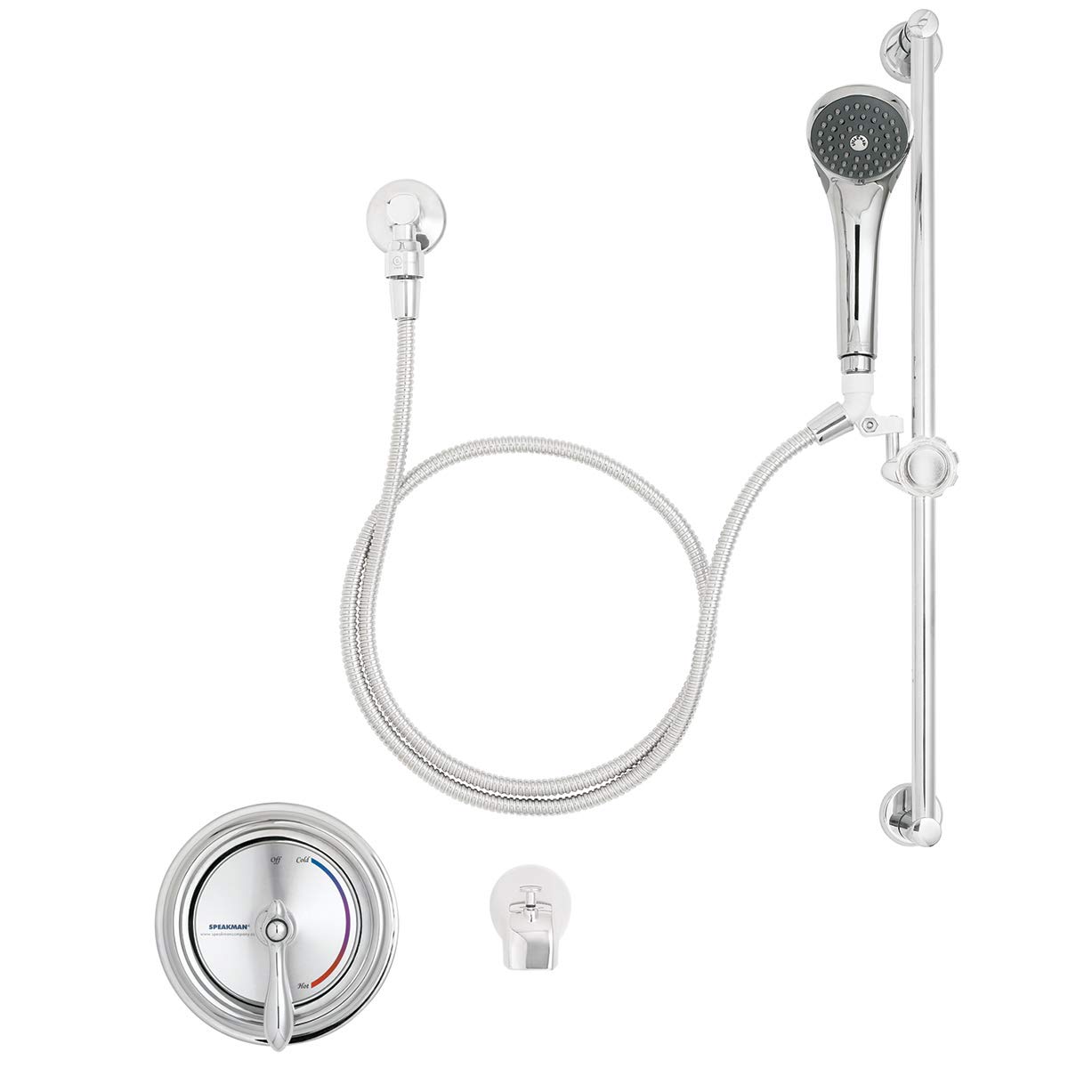 Speakman SLV-3050 Sentinel Mark II Shower and Tub Faucet Trim Kit - Polished Chrome Finish (Valve Not Included) - Perfect for Bathroom Renovation & Modern Home Upgrade