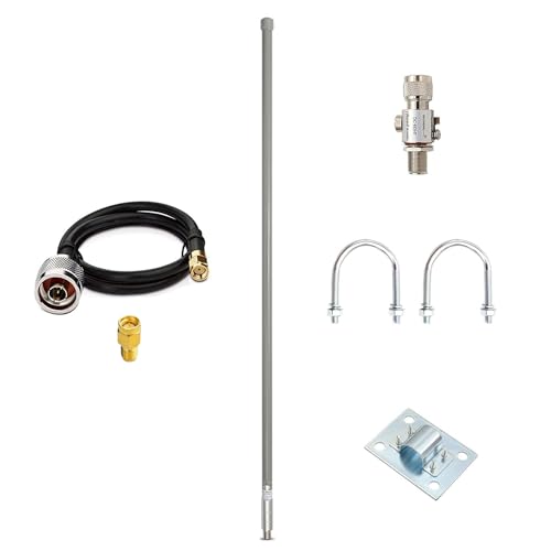 8 dBi + 5 meters RG58 cable + lighting arrestor