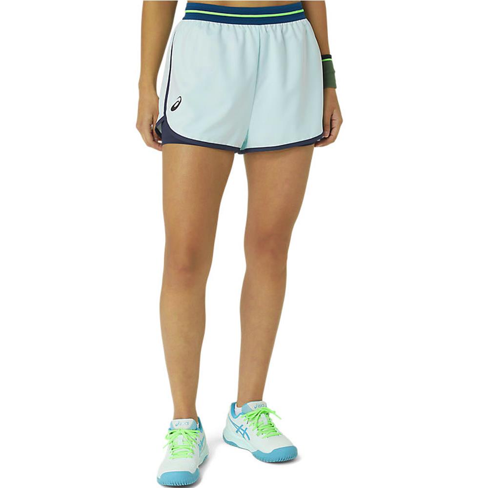 ASICS Women's Match Running Shorts - Lightweight Athletic Shorts for Women, Breathable Workout Shorts with Comfortable Fit in Soothing Sea Blue - Perfect for Running, Gym & Yoga