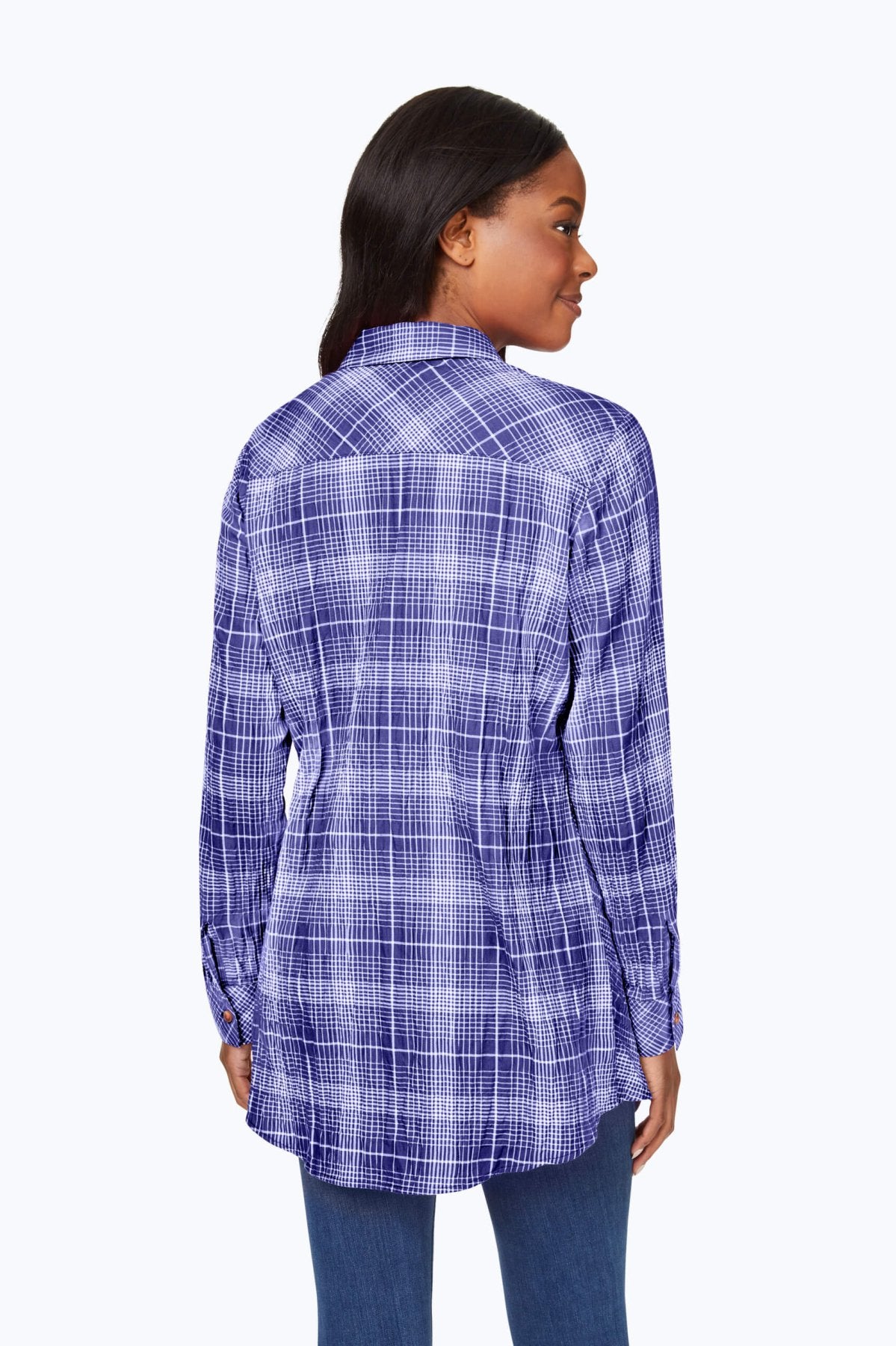 Stylish Cici Plaid Long Sleeve Tunic Top for Women - Perfect for Fall Fashion, Office Wear & Casual Outings