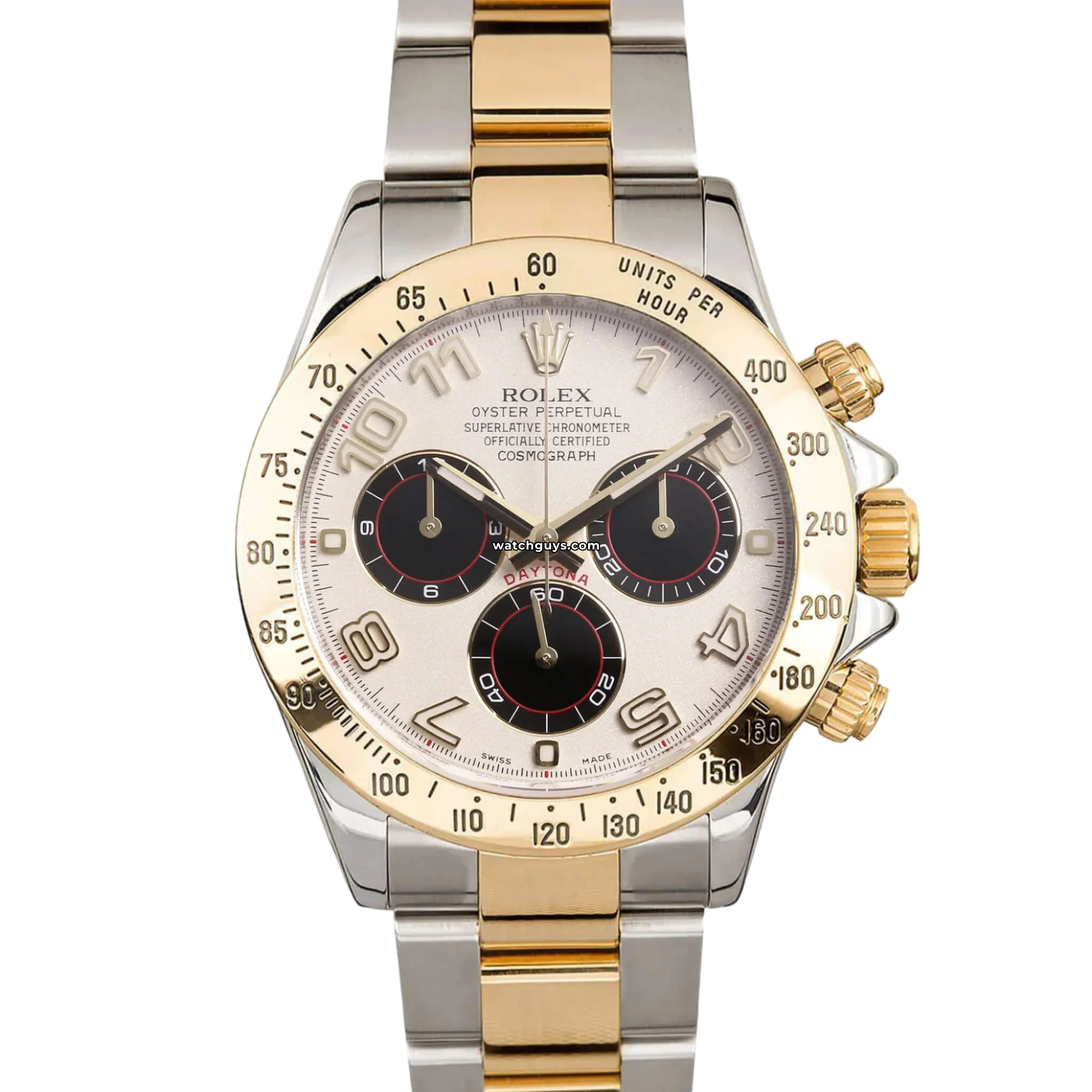 Rolex Daytona 116523 Men's Watch - White Arabic Dial, Stainless Steel & Gold, Chronograph | Perfect for Luxury Gifts, Business Events & Special Occasions