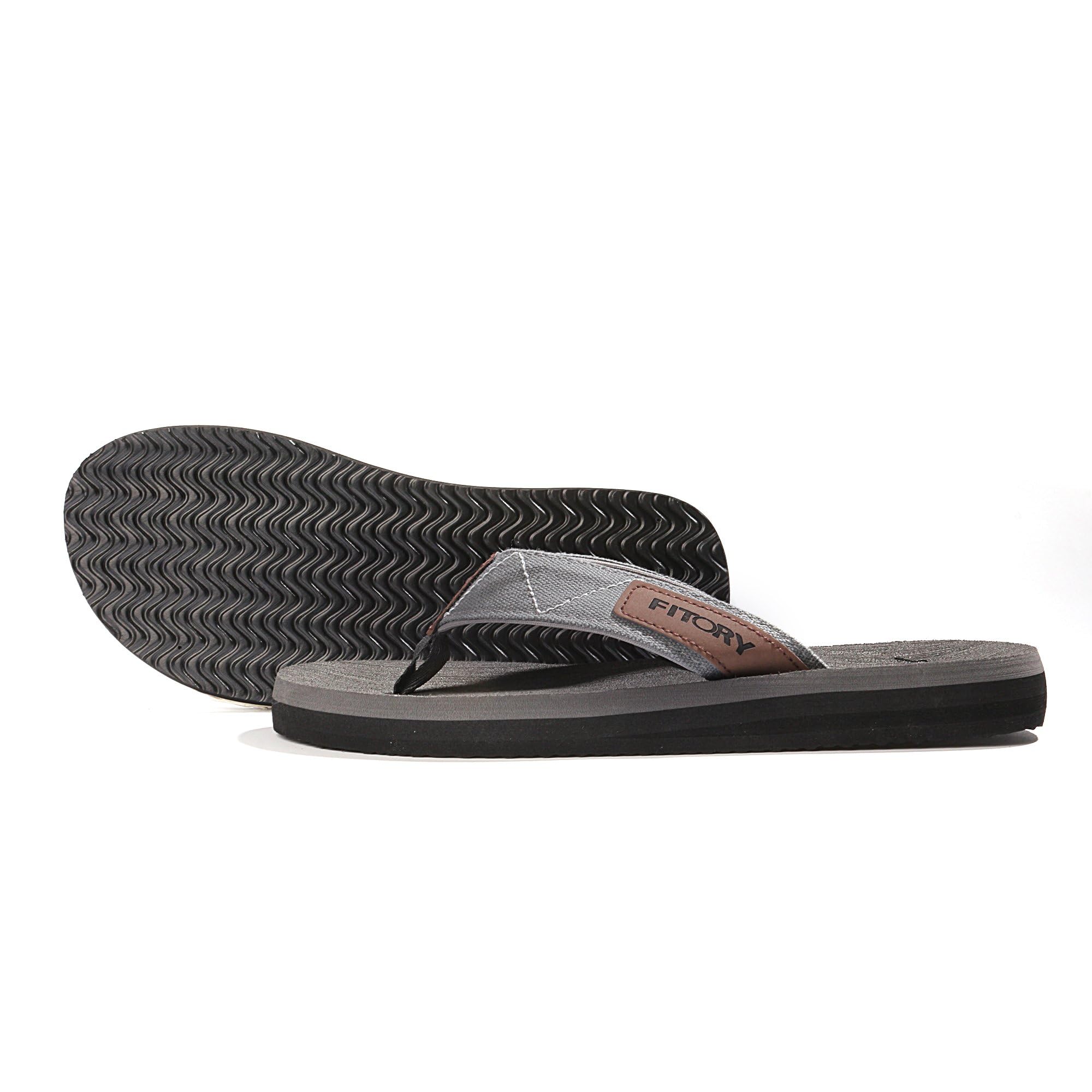 FITORY Men's Flip Flops - Comfortable Beach Sandals & Slippers for Summer - Size 6-15 - Perfect for Pool, Vacation, and Outdoor Activities