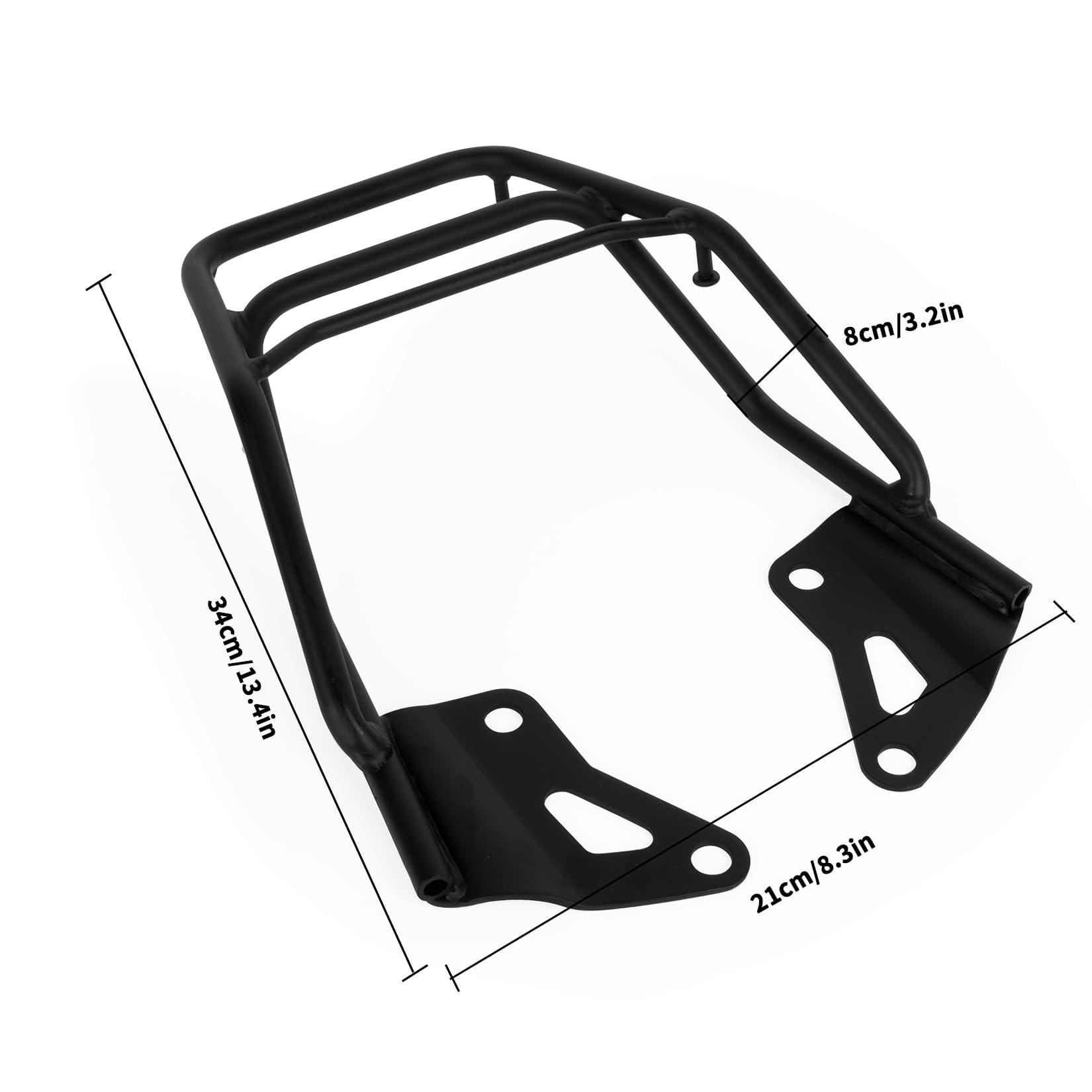 PSLER Black Motorcycle Rear Luggage Rack for Honda Grom MSX125 (2016-2020) - Heavy Duty Iron Storage Carrier Shelf for Grom OG/SF Models - Perfect for Commuting, Grocery Runs & Adventure Riding