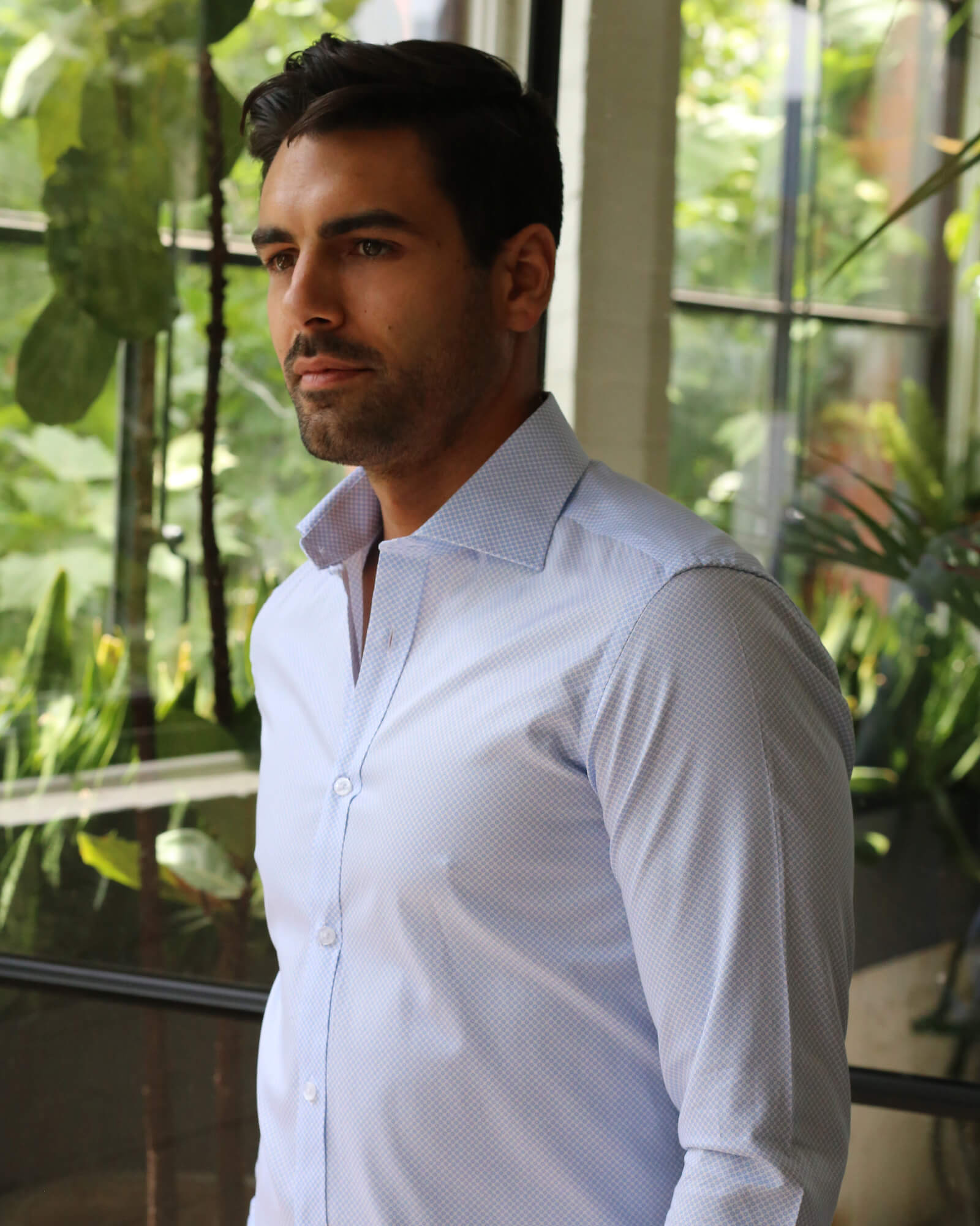 DÉCLIC Millo Spot Shirt for Men - Stylish Blue Casual Button Down Shirt - Perfect for Office, Date Night & Weekend Outings