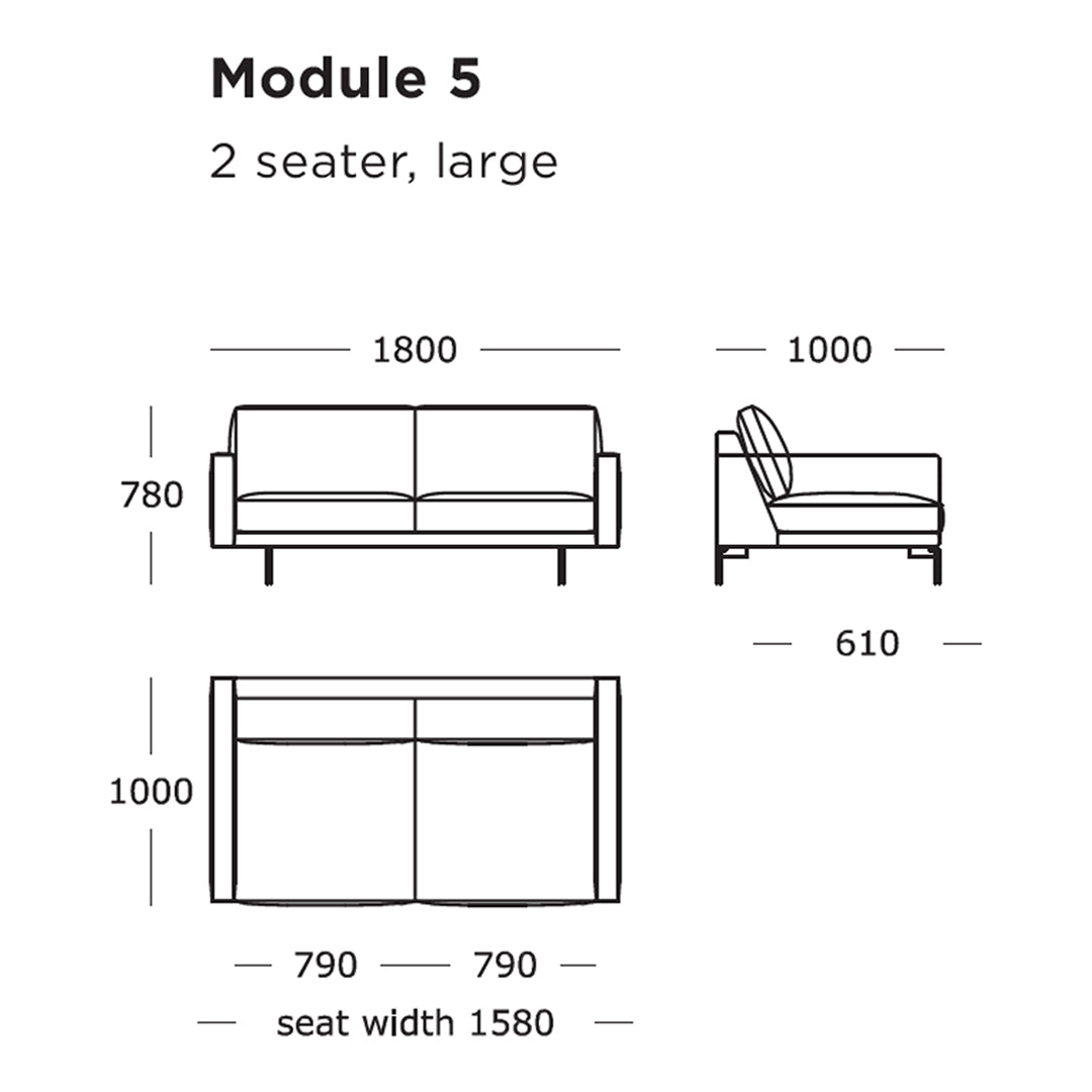 Modular Sofa Set - Edge V1 with 8 Configurable Sections for Modern Living Room & Office Spaces
