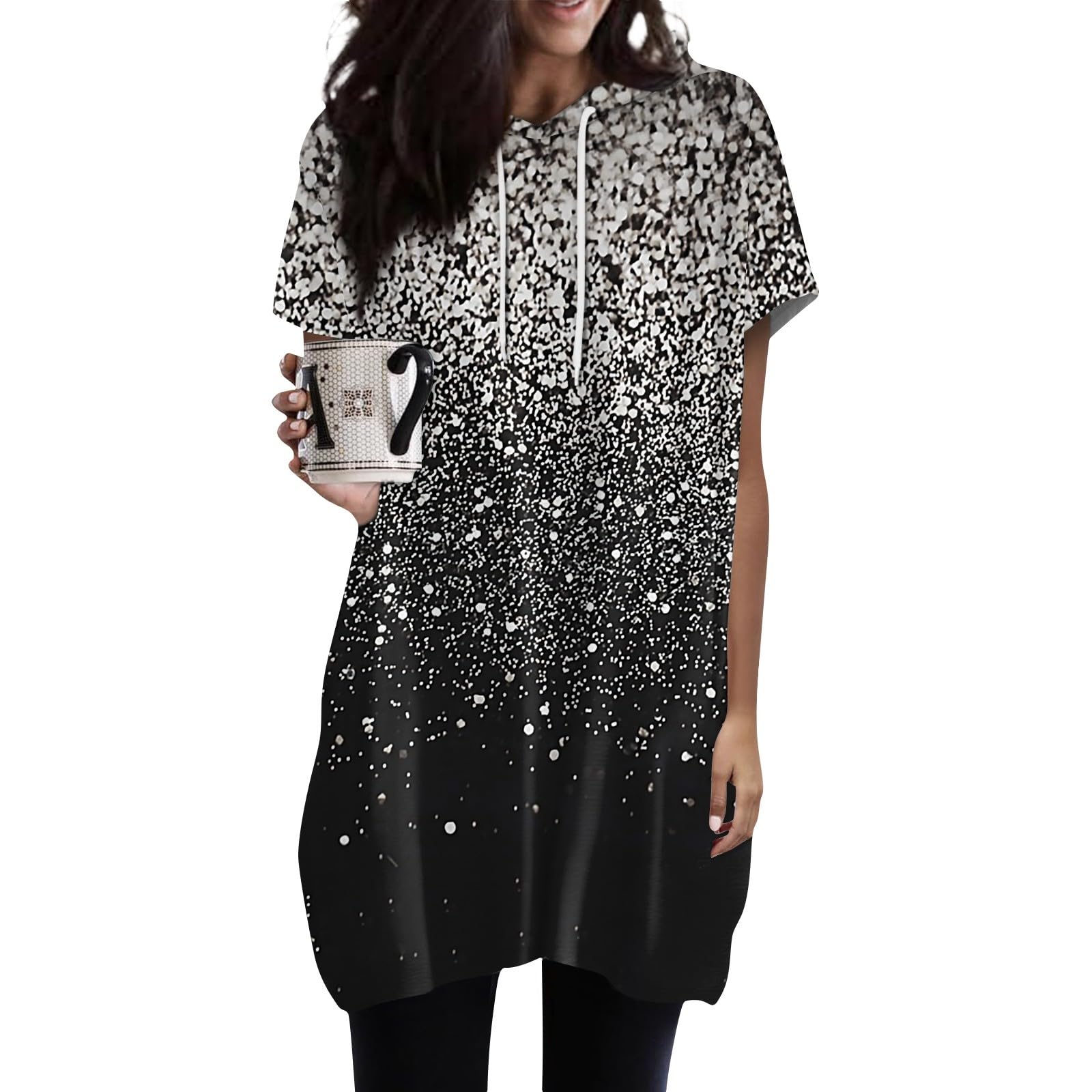 Business Casual Tops for Women - Short Sleeve Printed Tunic Shirts with Pockets | Office Wear, Weekend Outfits & Summer Fashion | S-XXXL
