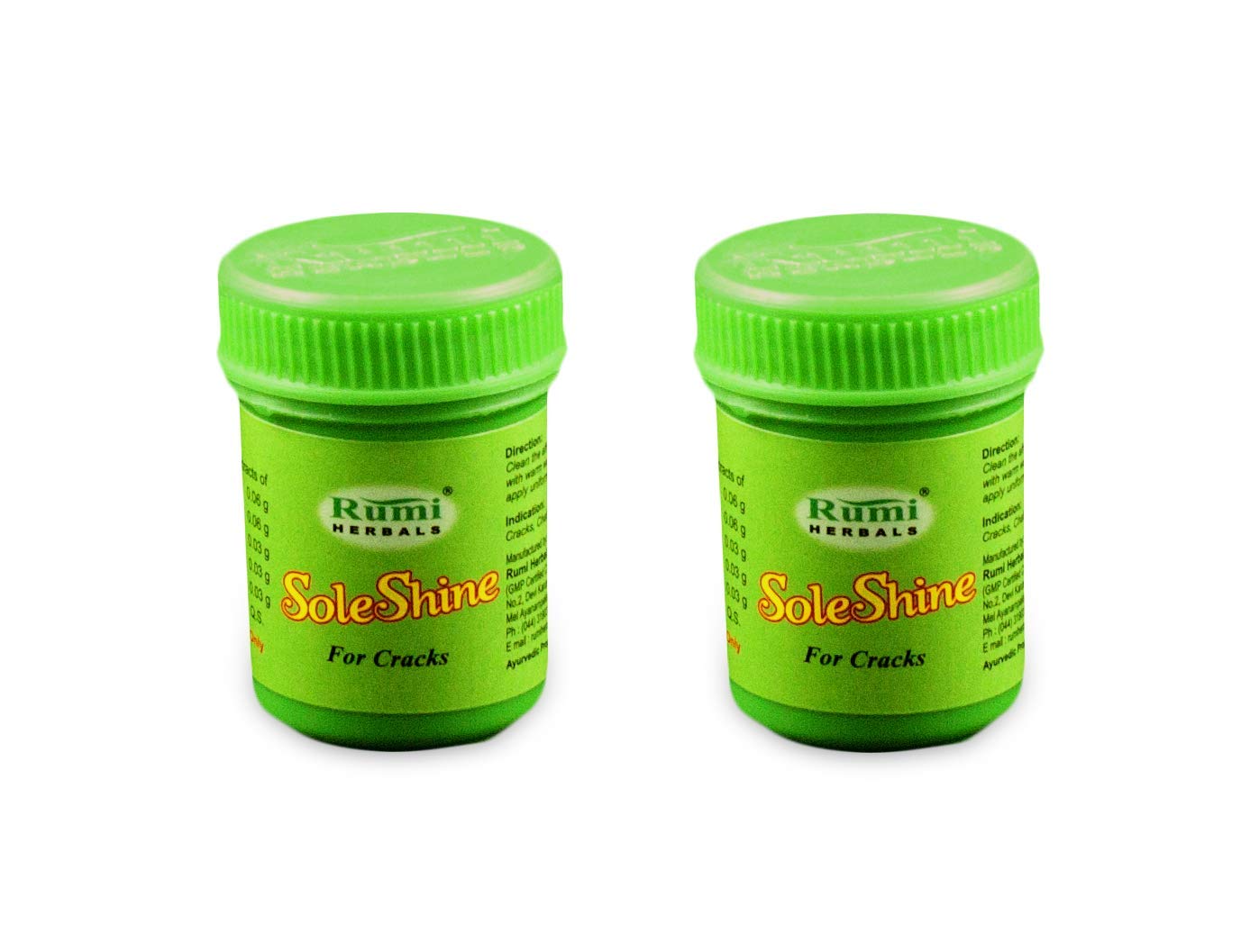 Rohini Herbalaya Herbals Sole Shine Herbal Foot Soothing Cream - 2 Pack (25g Each) | Natural Foot Care for Cracked Heels & Dry Skin | Perfect for Pedicures & Post-Workout Relief