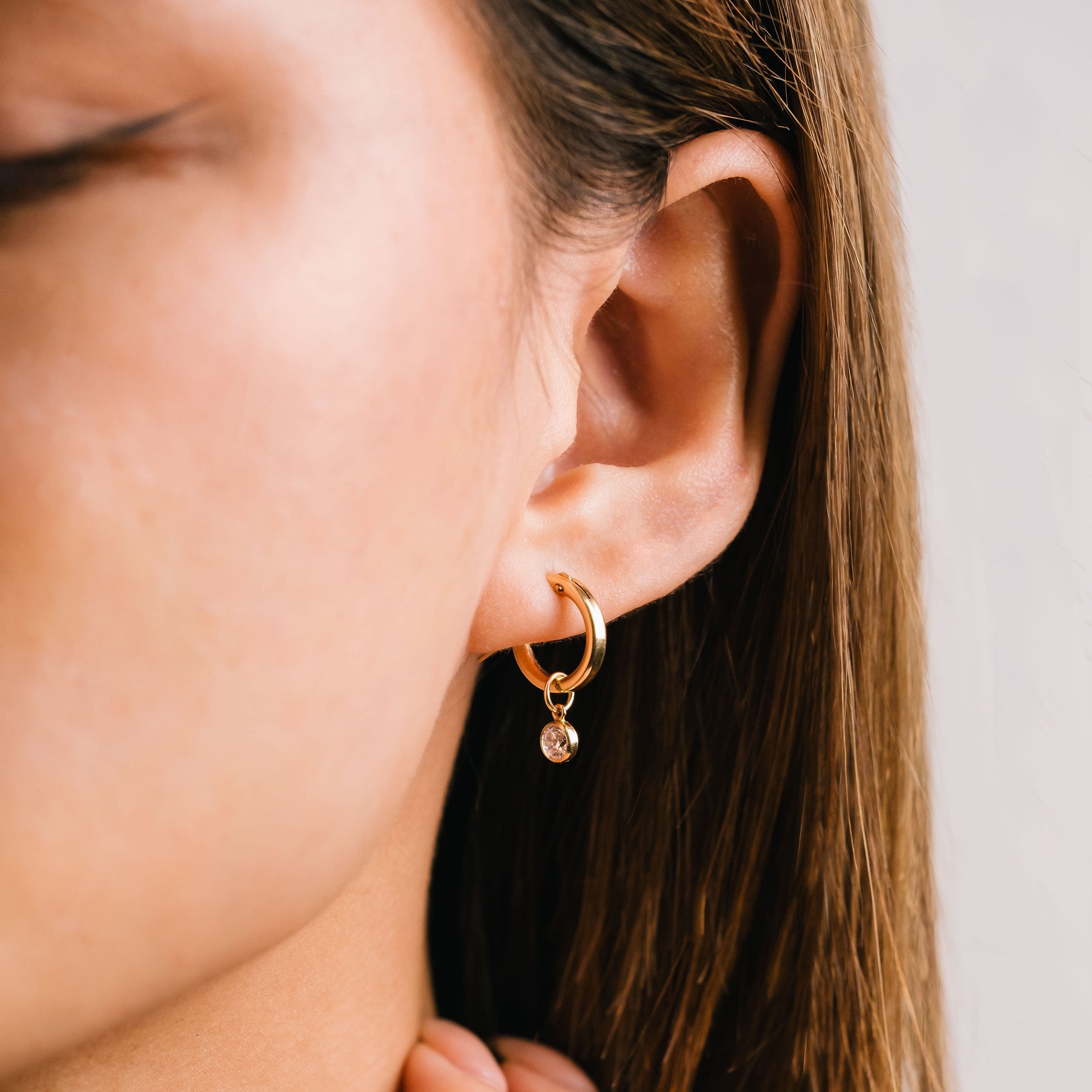 September Birthstone Gold Filled Hoop Earrings - Elegant Sapphire Jewelry for Women, Perfect Gift for Birthday, Anniversary & Everyday Wear