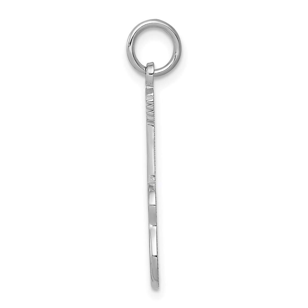 14k White Gold Vertical Classical Guitar Charm - Elegant Black Bow Pendant for Necklace, Perfect Gift for Musicians & Music Lovers (Ideal for Concerts, Birthdays & Special Occasions)