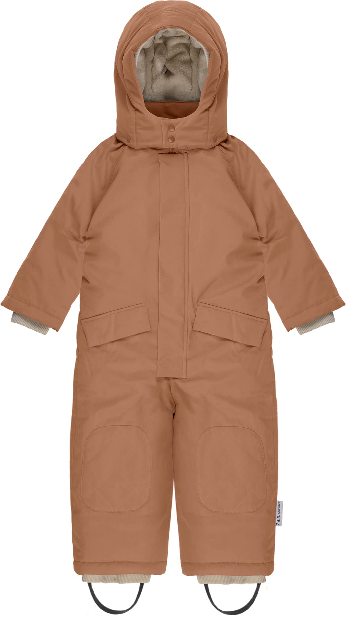 7AM Enfant Baby Jumpsuit Coat - 2-Way Zipper Teddy Jumpsuit for Infants & Toddlers | Waterproof, Soft Cotton Winter Wear | Warm Outerwear for Newborns | Perfect for Stroller Walks, Outdoor Play & Cold Weather Adventures