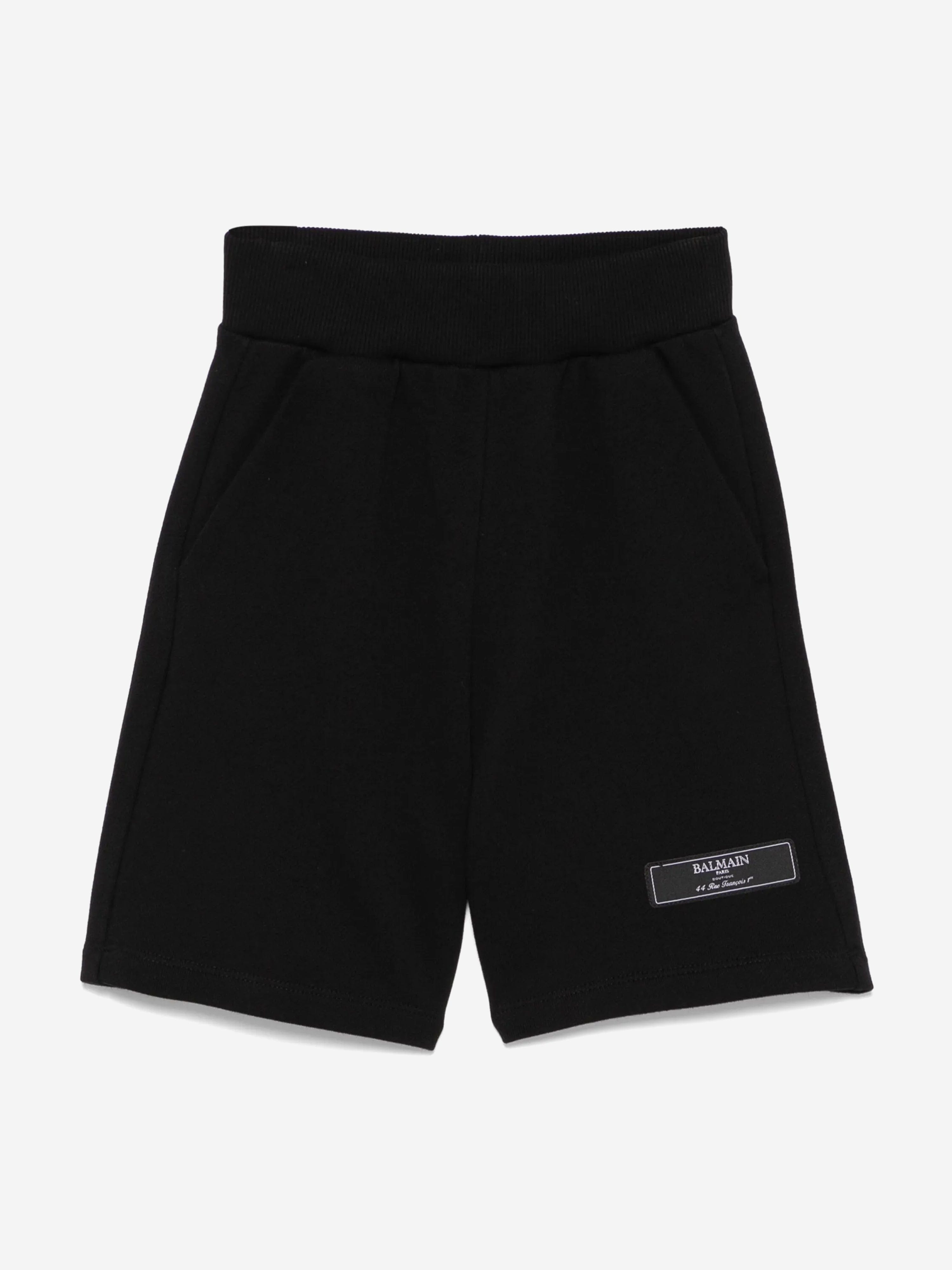Balmain Kids Logo Jersey Shorts - Black | Stylish & Comfortable Shorts for Boys & Girls | Perfect for Playdates, School & Summer Outfits