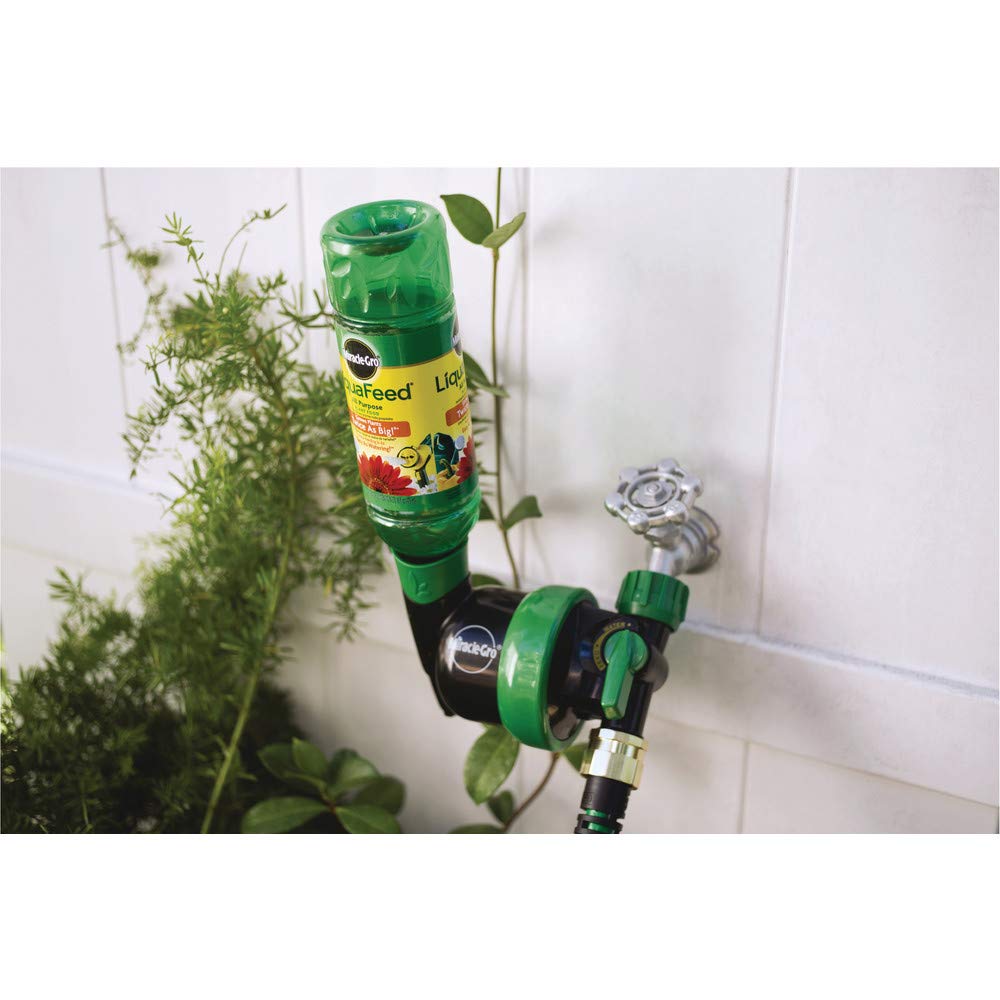 Miracle-Gro LiquaFeed All Purpose Plant Food Starter Kit - 16oz Liquid Fertilizer for Flowers, Vegetables, Trees & Shrubs with Universal Feeder | Indoor & Outdoor Gardening, Houseplants, Lawn Care