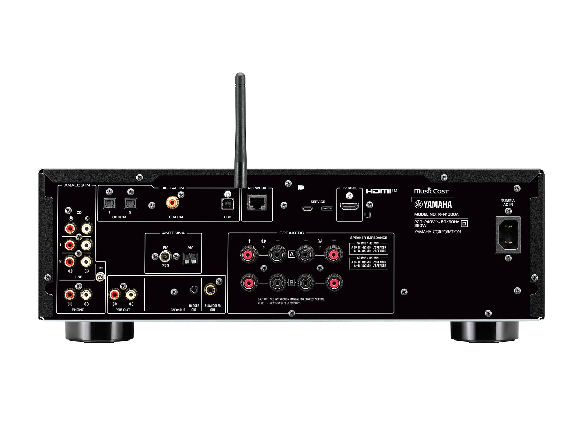 Yamaha R-N1000A Hi-Fi Network Streaming Integrated Amplifier - Premium Audio for Home Theater, Music Streaming & Audiophile Listening