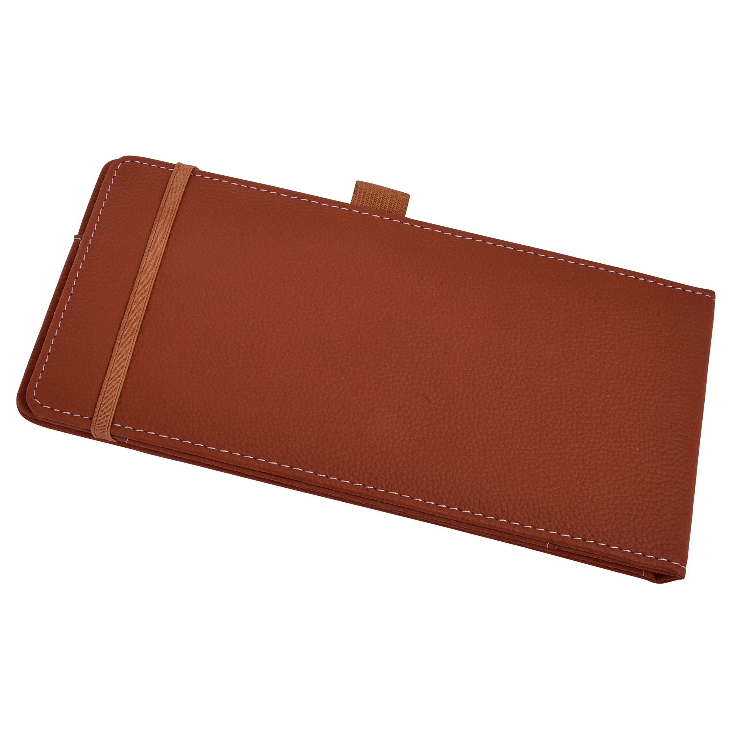 Genuine Leatherette Checkbook Holder & Card Organizer - Navy Blue Wallet for Checks, Credit Cards, and IDs | Perfect for Business Professionals, Office Use, and Daily Organization