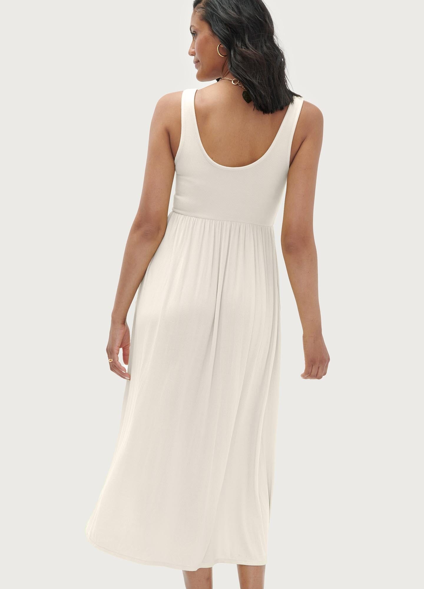 Ultra Soft Ribbed Nursing Tank Dress for Maternity & Breastfeeding - Comfortable & Stylish for Everyday Wear, Lounging & Nursing Sessions