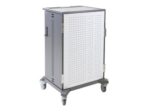 Ergotron YES24-CHR-1 Adjustable Charging Cart for Tablets & Laptops - 3 Adjustable Shelves, Lockable Storage - Holds 24 Tablets or 16 Notebooks (Up to 13.3