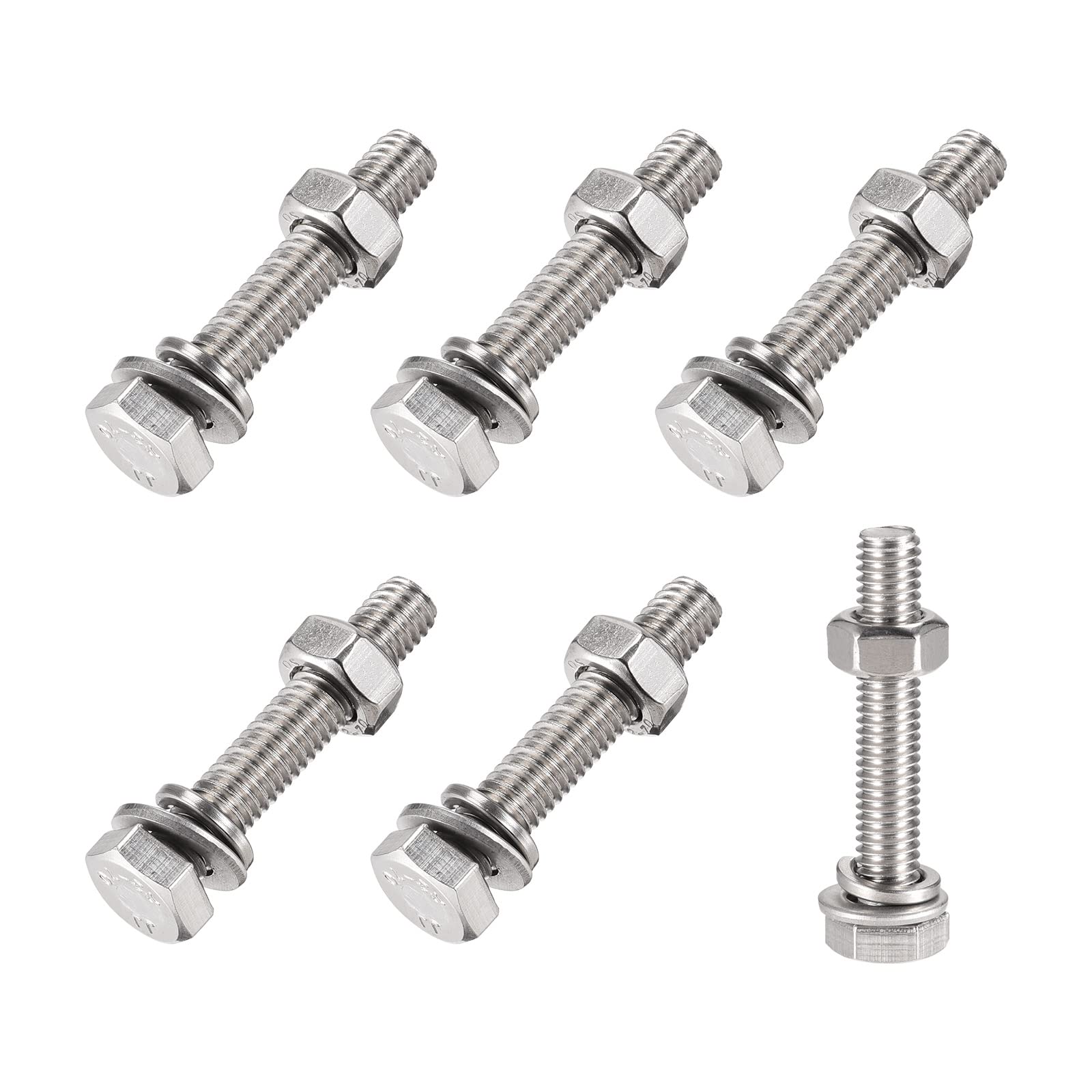 METALLIXITY M6x35mm Hex Screws Bolts Kit - 304 Stainless Steel for Home Appliances