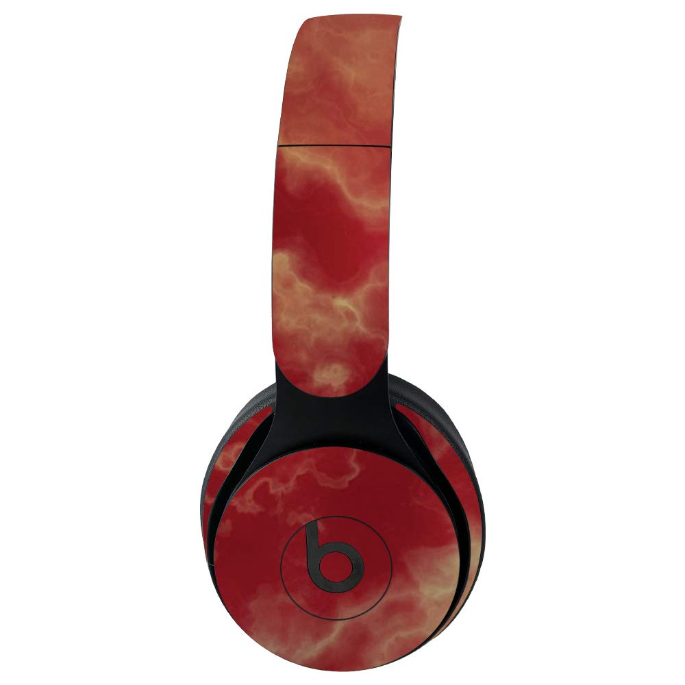 MightySkins Vinyl Decal Wrap Cover for Beats Solo Pro Wireless Headphones - Crimson Marble Design | Protective & Durable Skin | Easy to Apply & Remove | Made in USA | Perfect for Gym, Travel & Daily Use