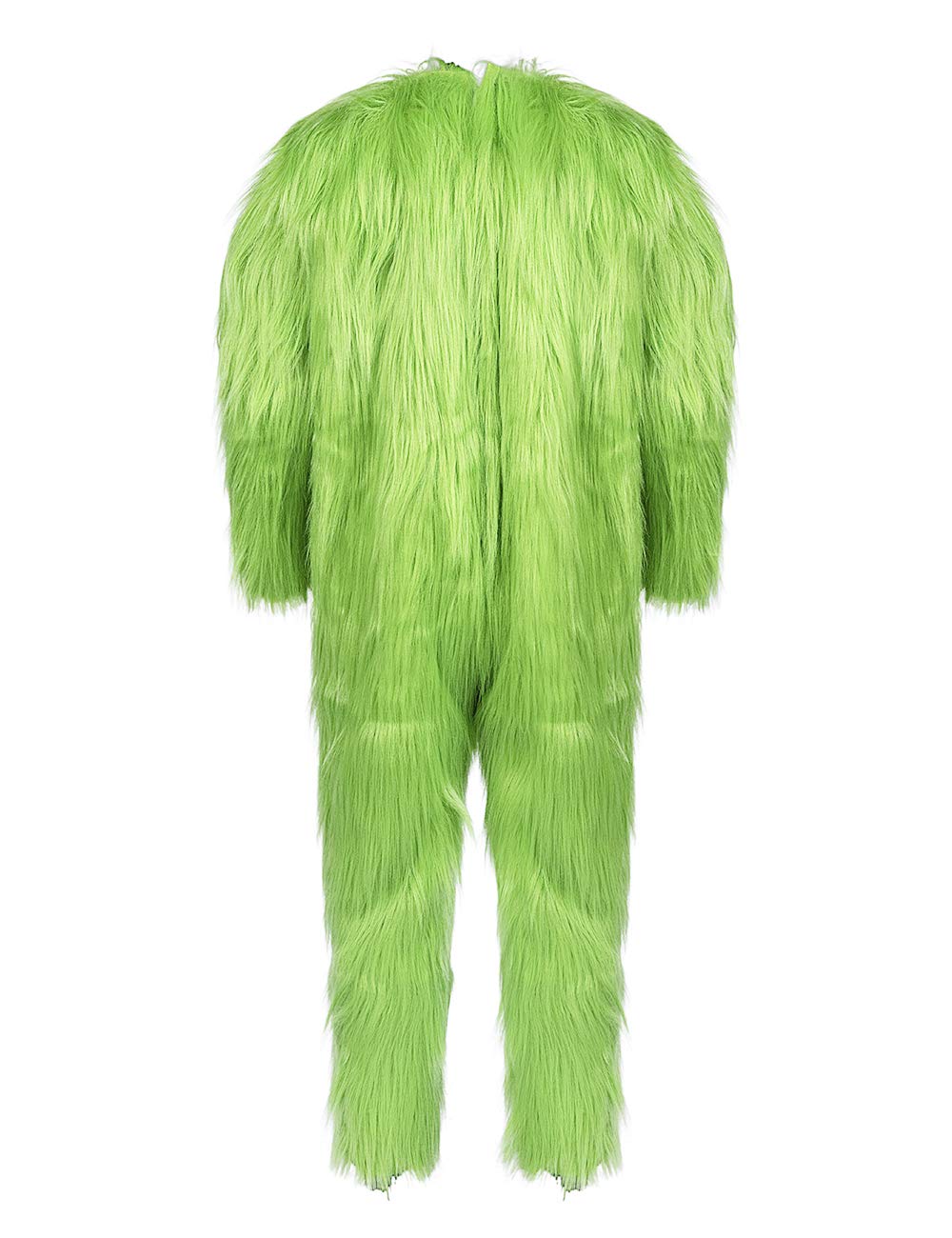LILLIWEEN Adult Green Monster Furry Costume Jumpsuit - Halloween Cosplay, Christmas Santa Suit, Unisex Party Outfit for Cosplay, Halloween, Christmas & Festive Events