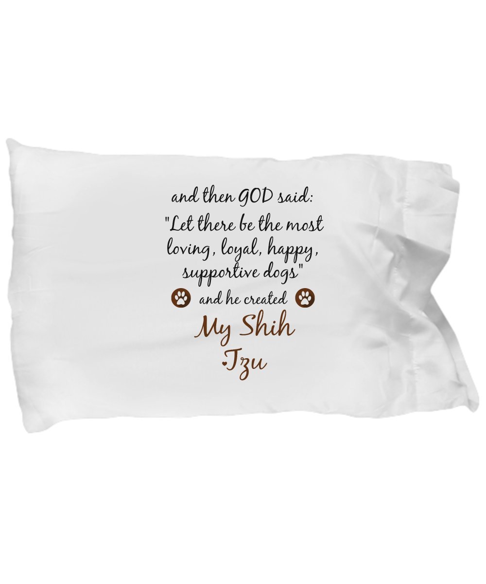 **BarborasBoutique Shih Tzu Pillow Case - Funny 