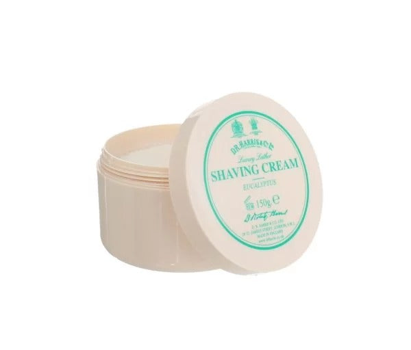 D.R. Harris Eucalyptus Shaving Cream for Men - 150g Bowl | Premium Shaving Cream for Sensitive Skin | Perfect for Daily Shaving & Grooming Routine