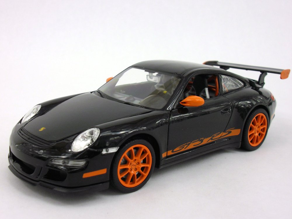 1/24 Scale Porsche 911 GT3 RS Diecast Metal Model Car - Black - Collectible Sports Car Display for Home/Office Decor & Racing Enthusiasts